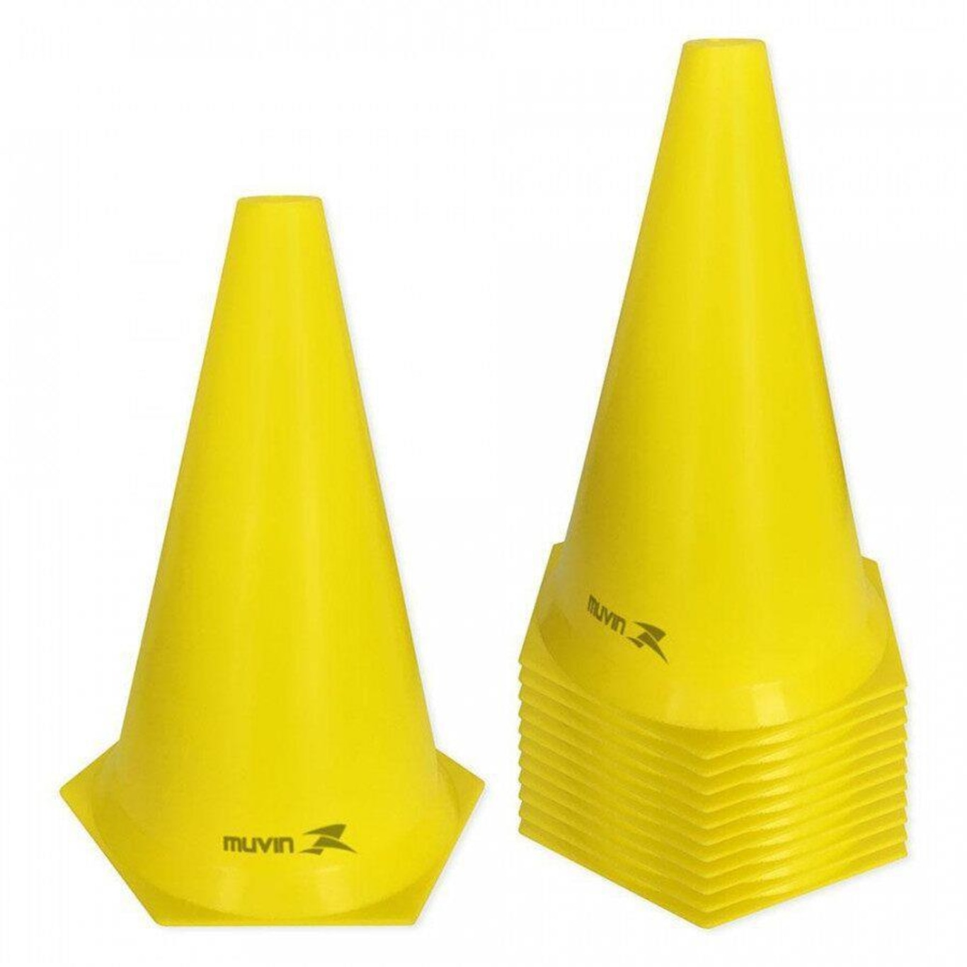 Cone de Marcação de Plástico Muvin - 24cm -12 Unidades - Foto 1