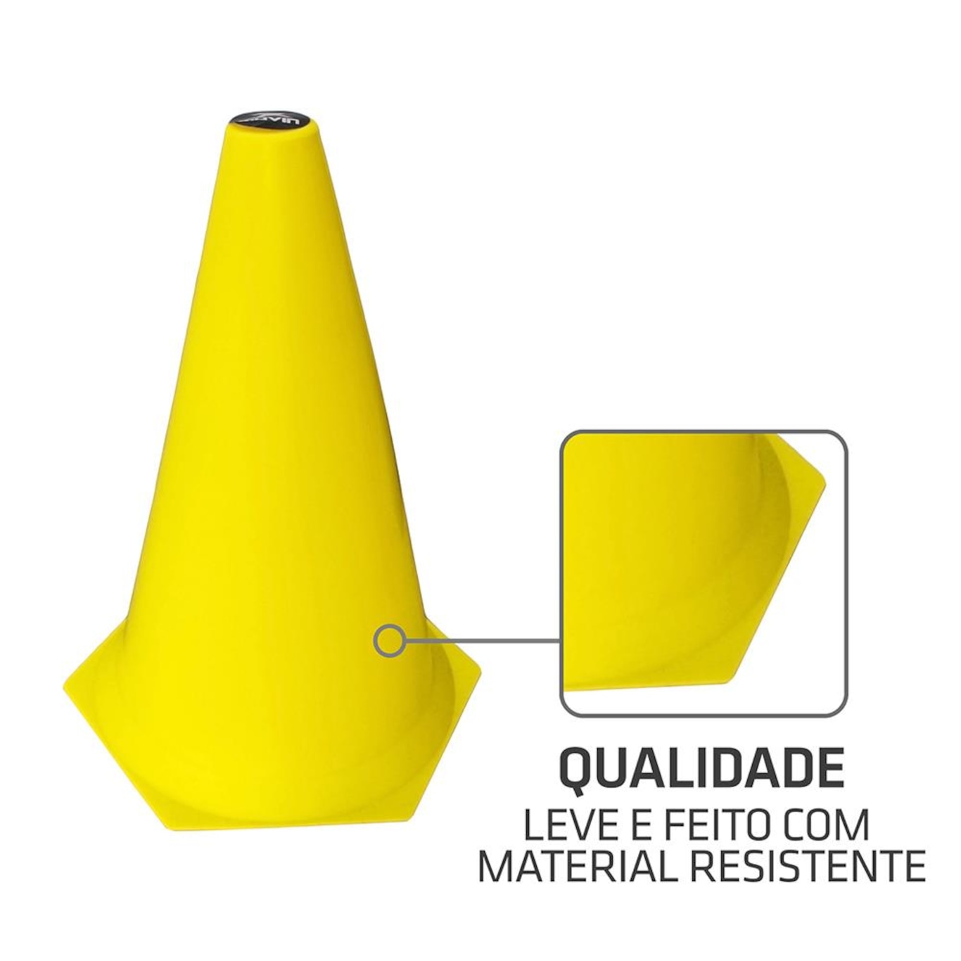 Cone de Marcação de Plástico Muvin - 24cm -12 Unidades - Foto 3