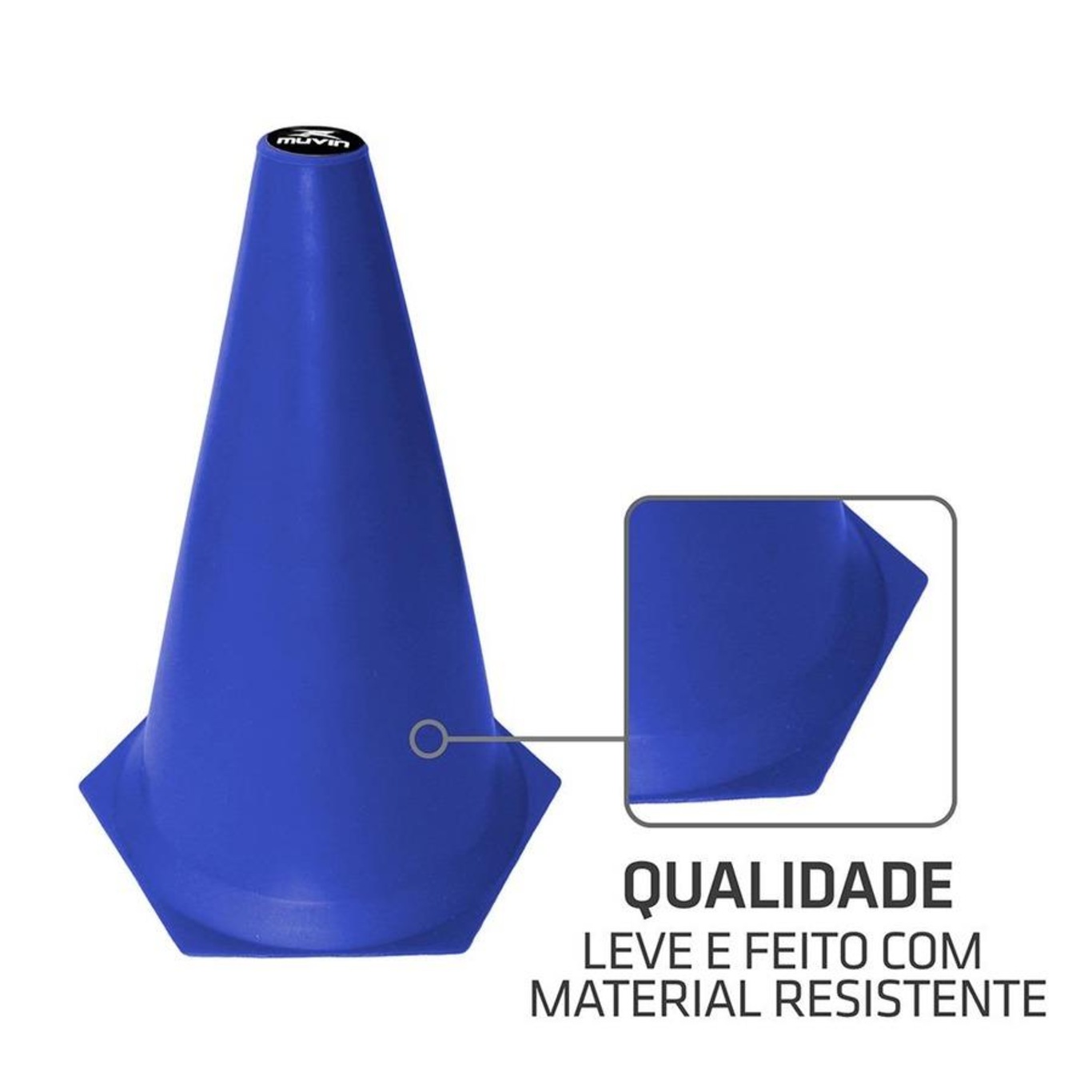 Cone de Marcação de Plástico Muvin 24cm -24 Unidades - Foto 3