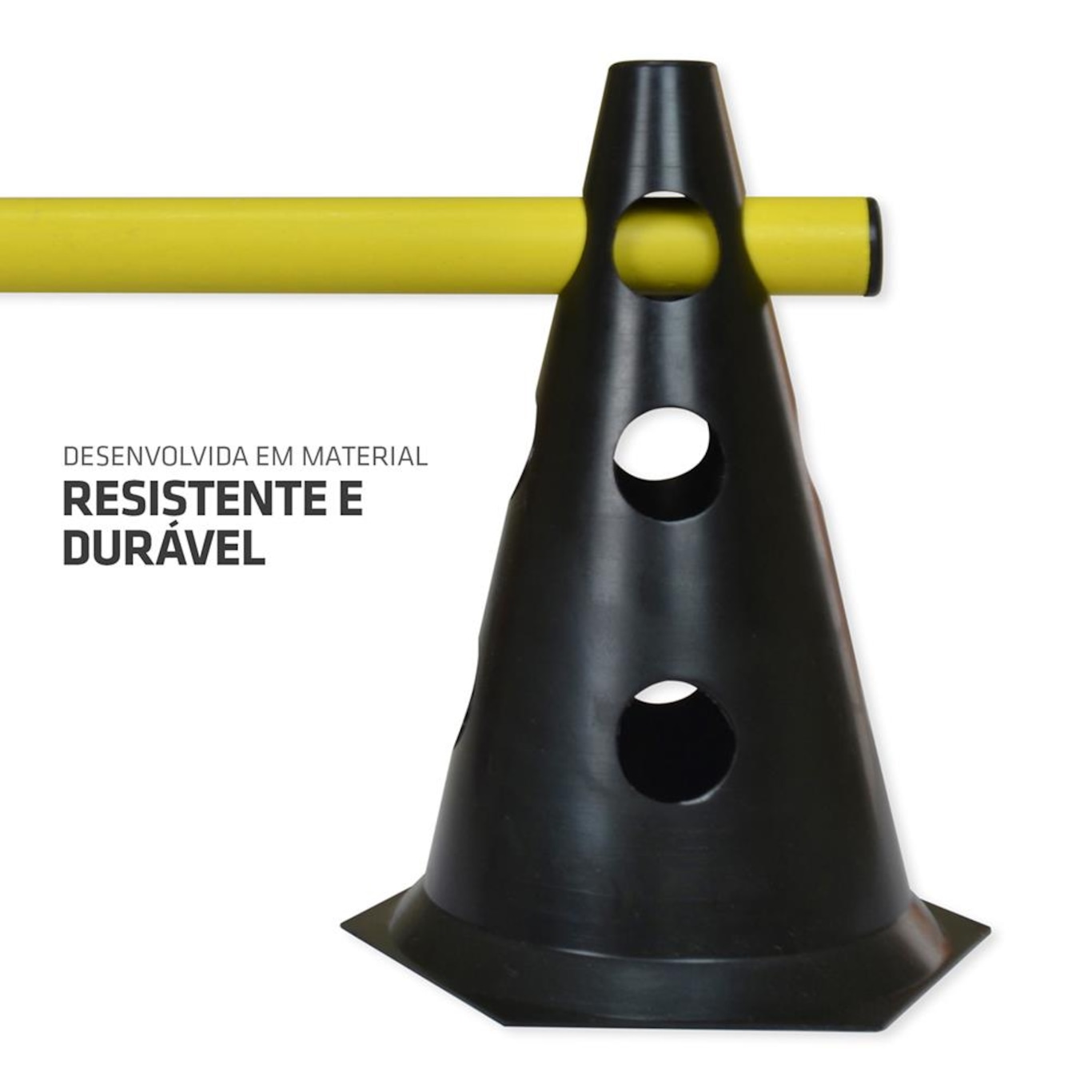 Kit Barreiras de Salto Muvin com Cone - 24cm - 12 unidades - Foto 4