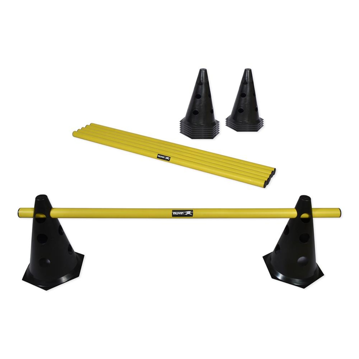 Kit Barreiras de Salto com Cone - 24cm Muvin - 6 unidades - Foto 1