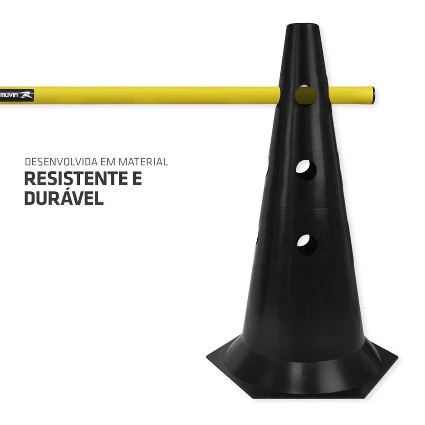 Kit Barreiras de Salto com Cone - 50cm Muvin - 3 unidades - Foto 4