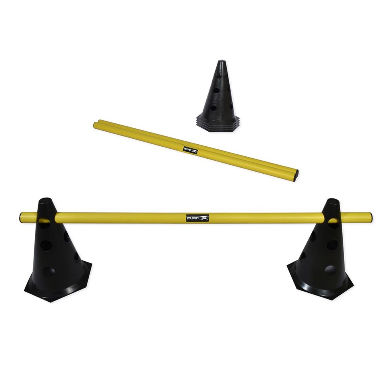 Kit Barreiras de Salto com Cone - 24cm Muvin - 3 unidades - Foto 1