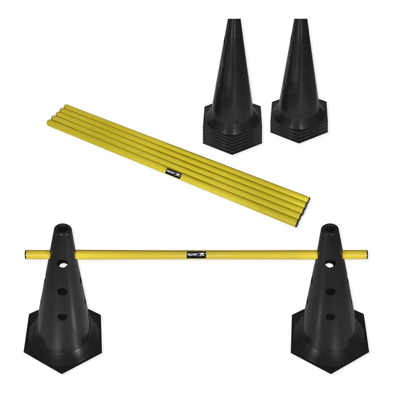 Kit Muvin Barreiras de Salto com Cone - 50cm - 6 unidades - Foto 1