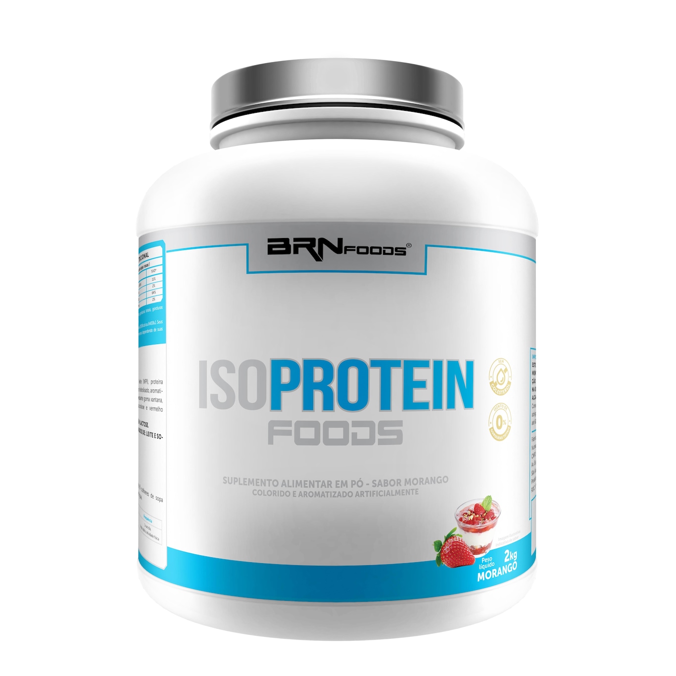 Kit BRN Foods: Whey Protein Isolado - Morango - 2Kg - 2 Unidades - Foto 2