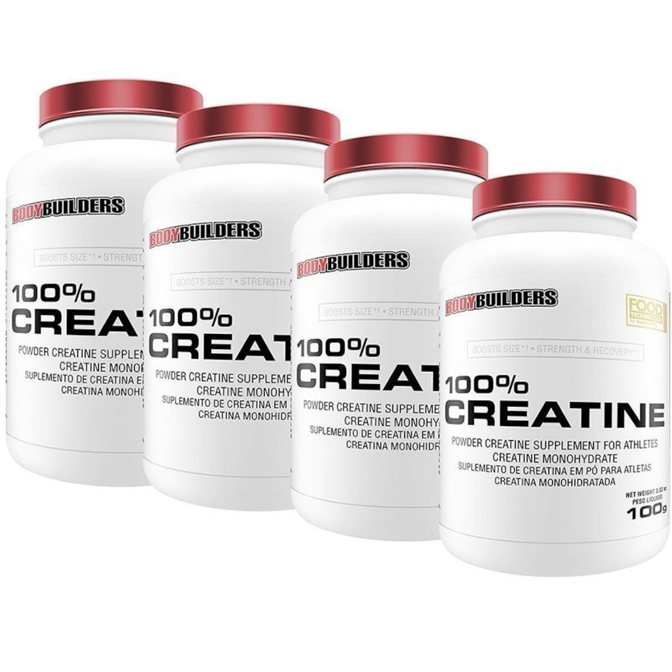 Combo 4x 100% Creatina Natural Bodybuilders - 100g - Foto 1