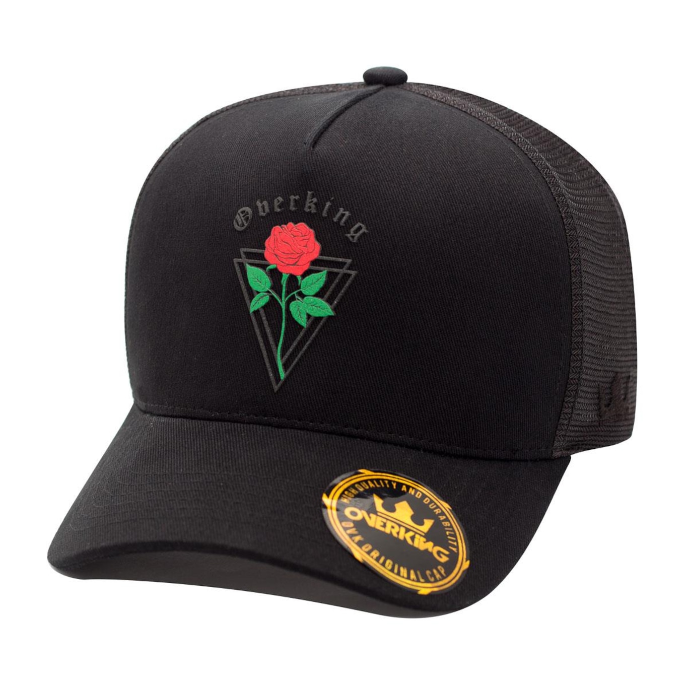 Boné Overking Aba Curva Trucker Rose - Adulto - Foto 1