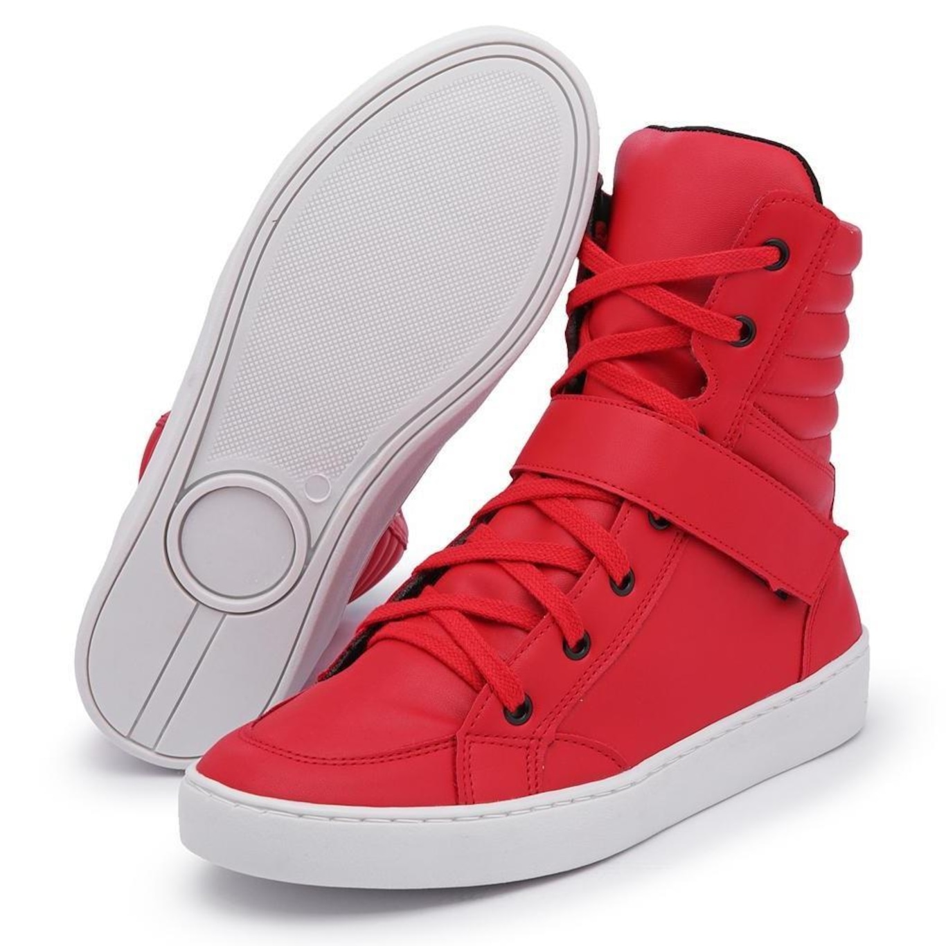 Tenis cano alto vermelho shops masculino