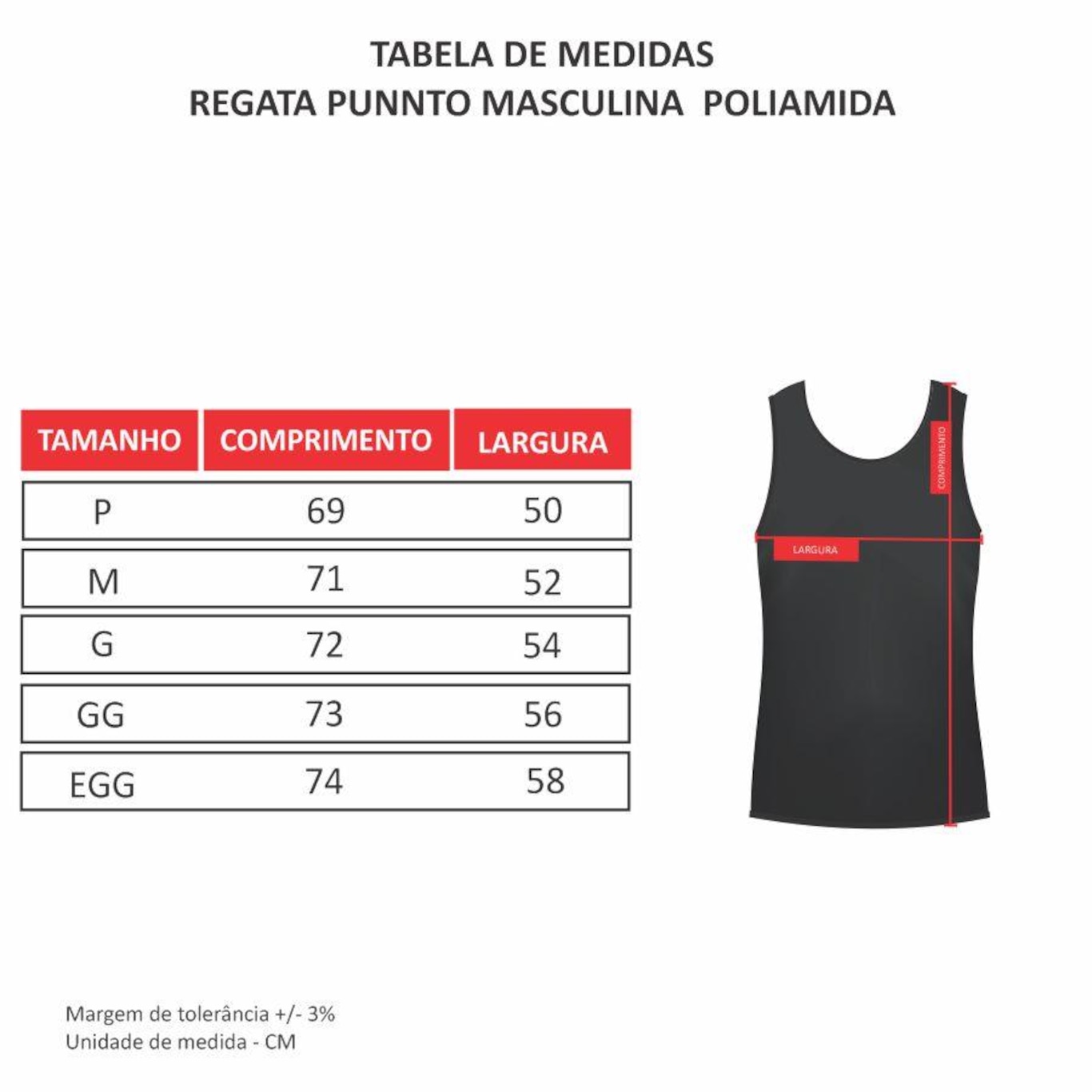 Camiseta Regata Punnto Tradicional - Masculina - Foto 4