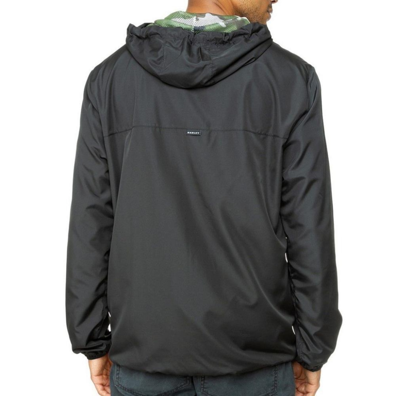 Jaqueta Corta Vento Oakley Windbreaker Repelent Camuflado Blackout - Masculina - Foto 2