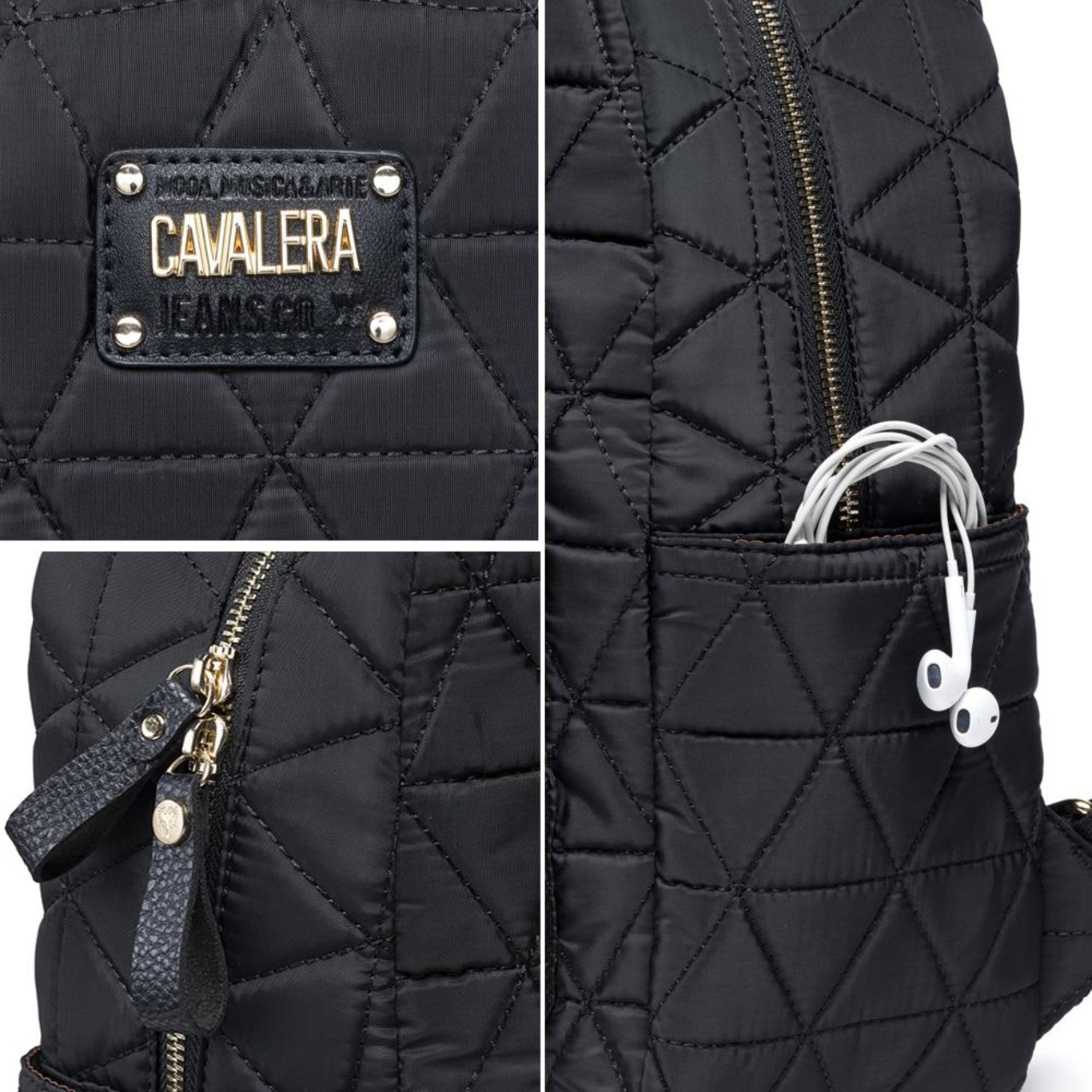 Mochila Bolsa Cavalera Moda Feminina Espaçosa Preto - Compre Agora