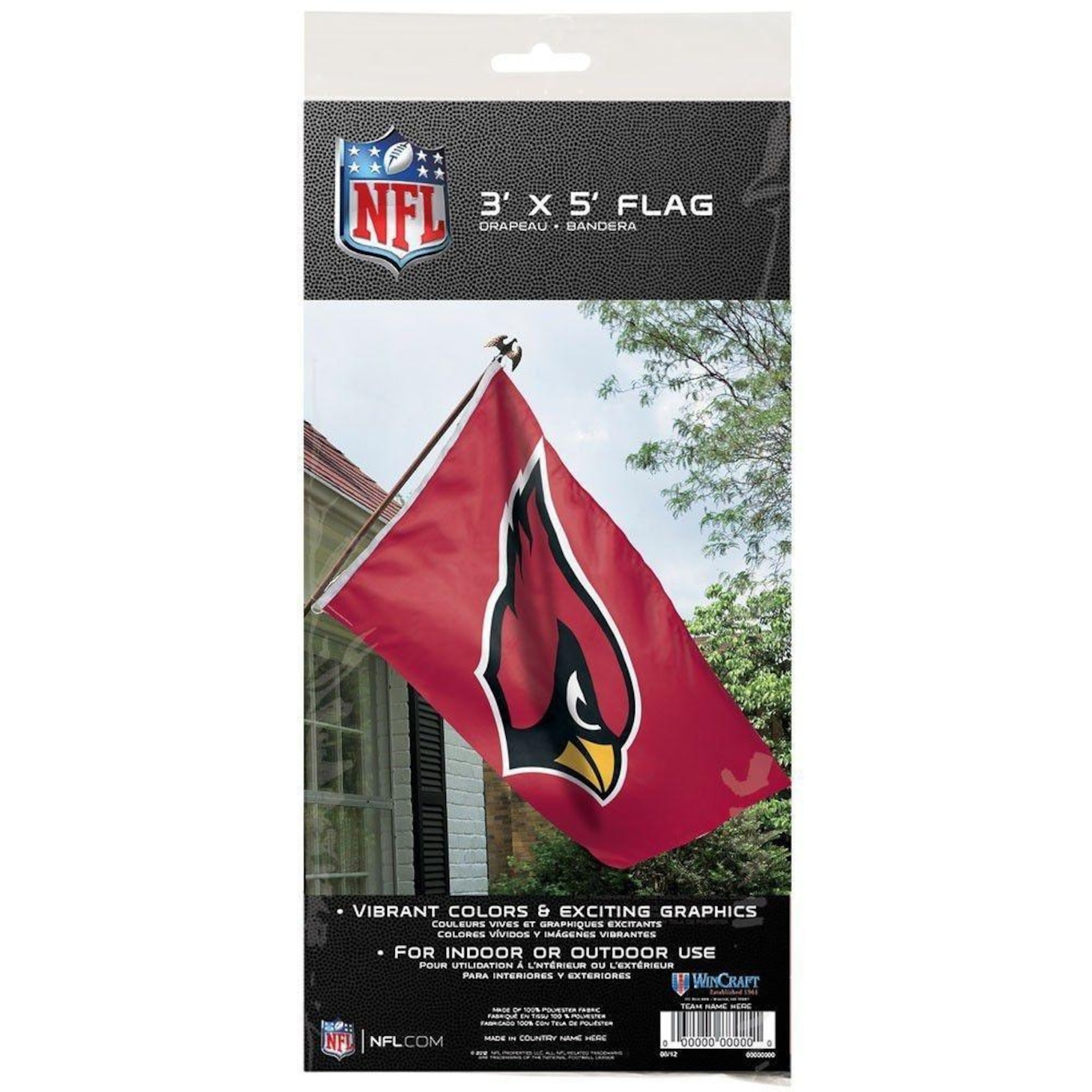 Bandeira WinCraft NFL Arizona Cardinals Grande - 90x150cm - Foto 2