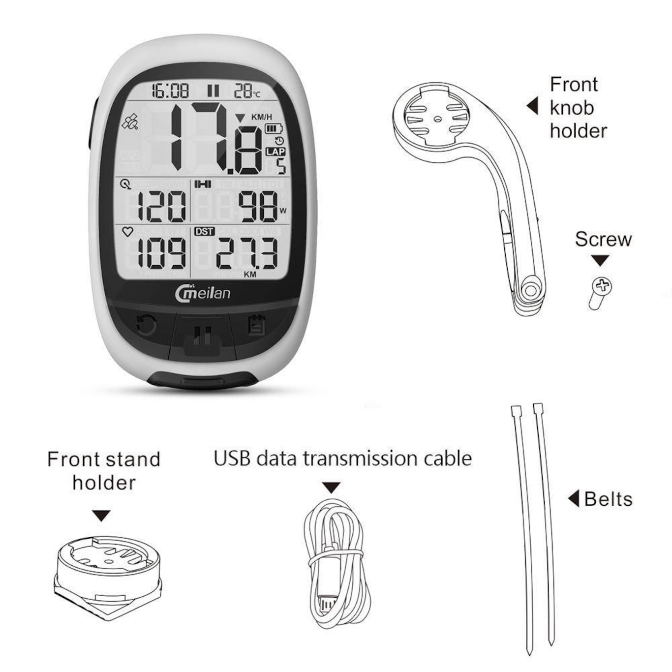 Gps Ciclocomputador Meilan Core M2 com Strava Centauro