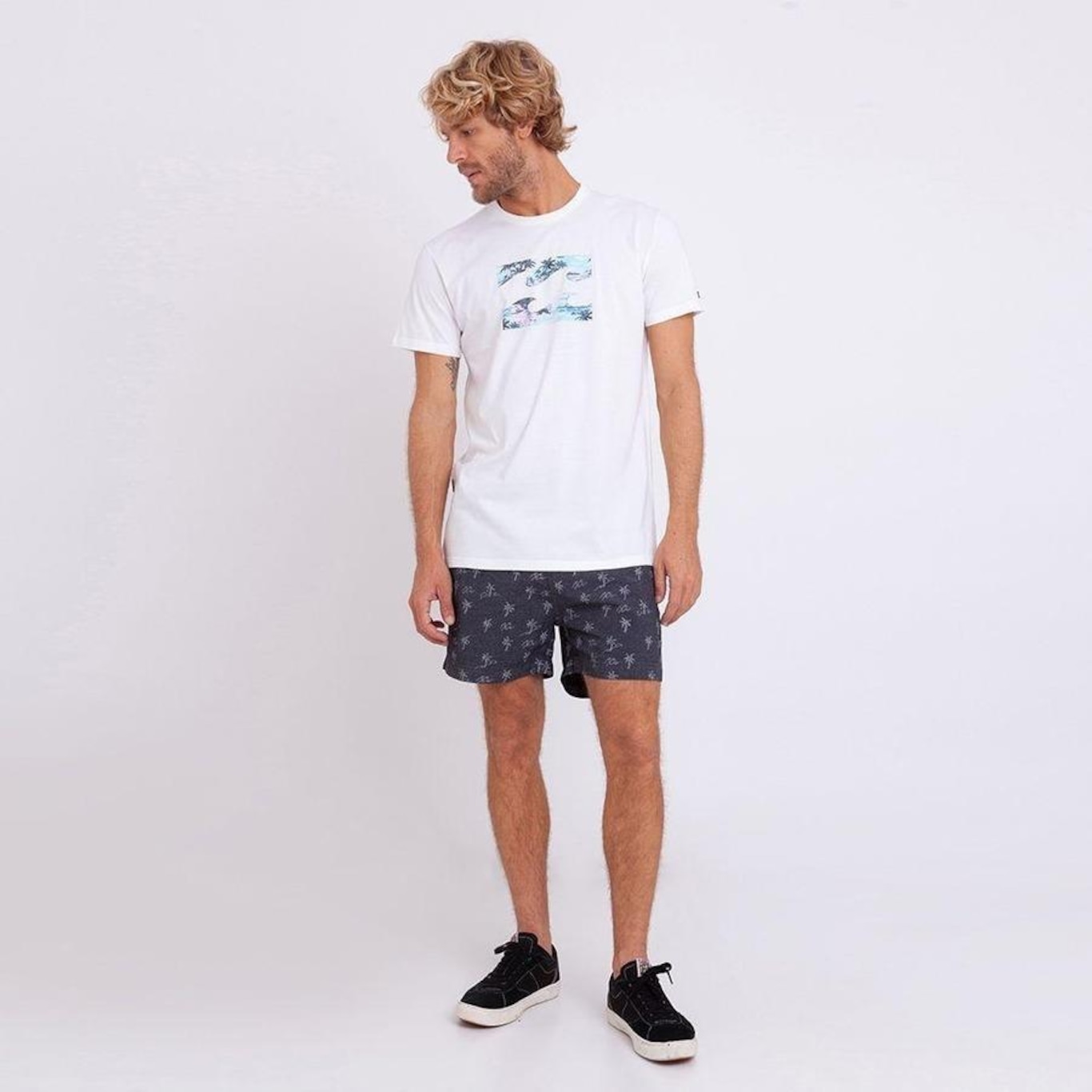 Camiseta Billabong Team Punta Roco Off White - Adulto - Foto 4