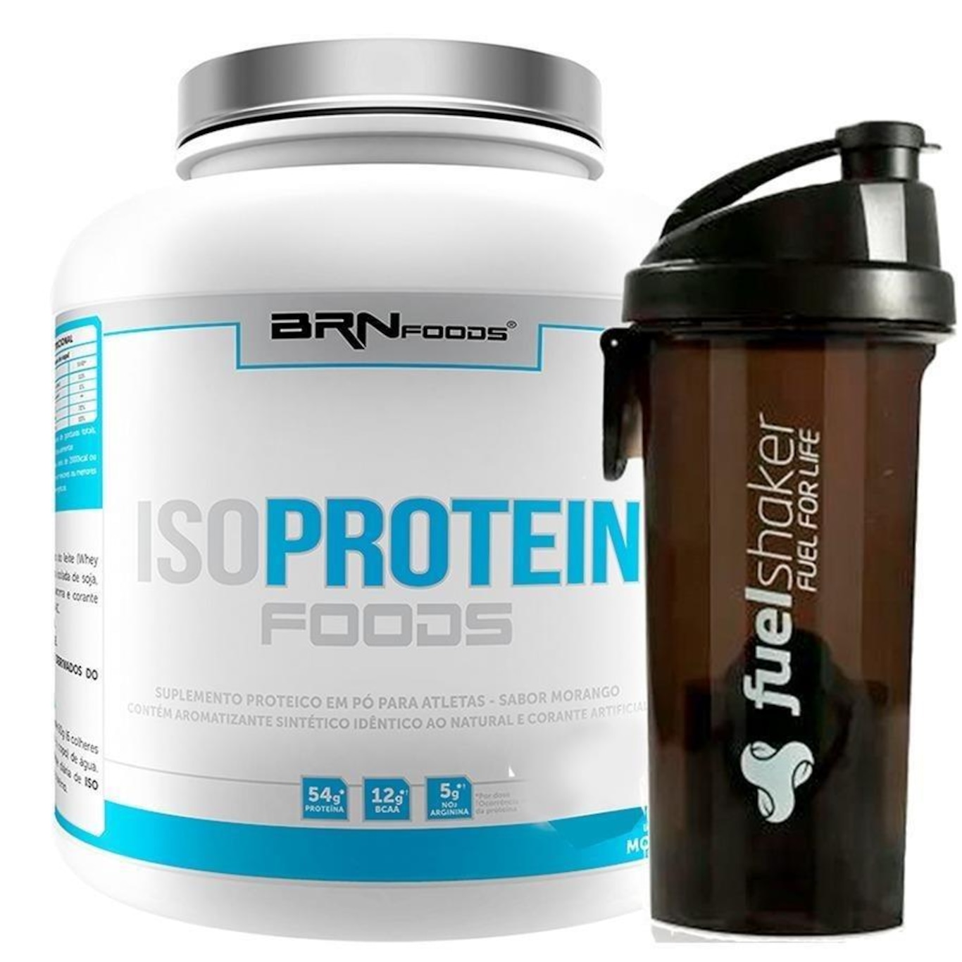 Whey Protein Isolado Brn Foods Iso Protein - Baunilha - 2kg + Fuel Shaker - Foto 1