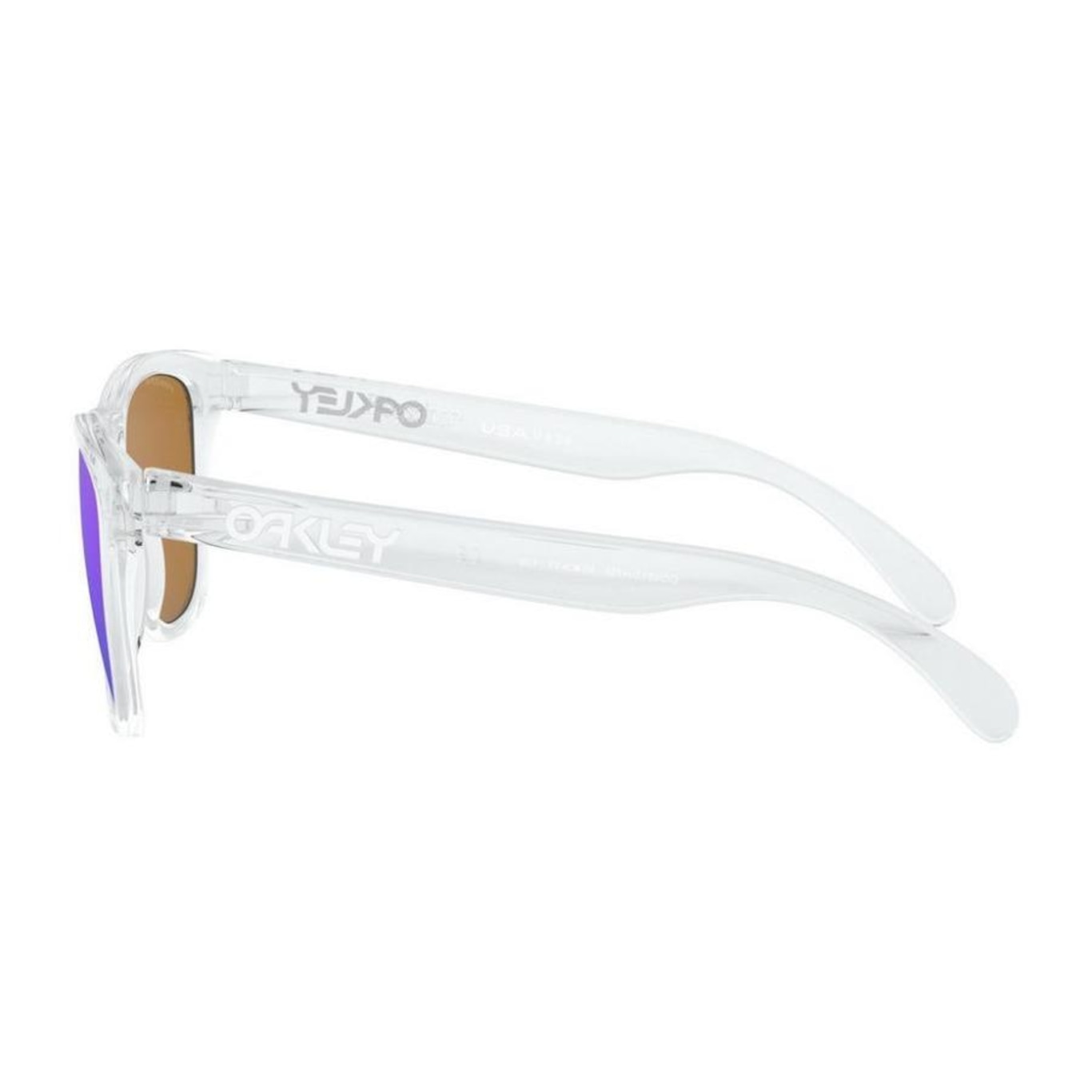 Óculos de Sol Oakley Frogskins Polished Clear W/ Prizm - Masculino - Foto 4