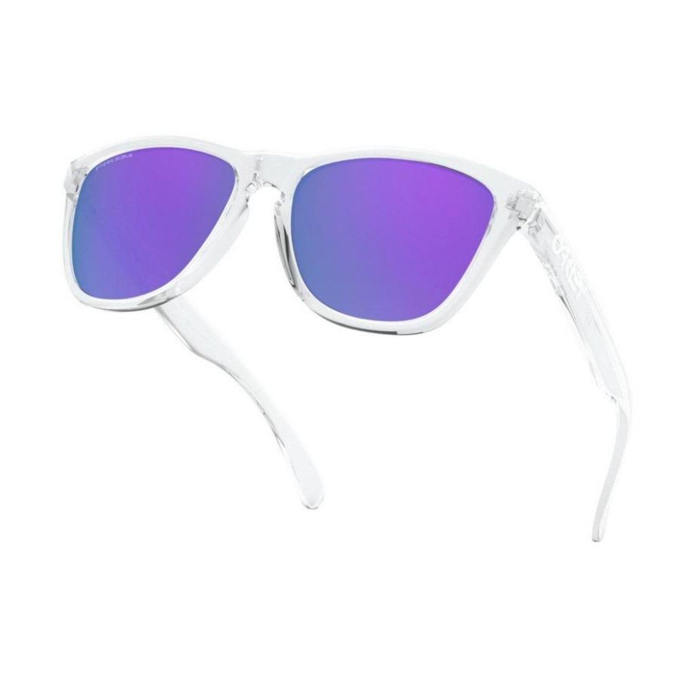 Óculos de Sol Oakley Frogskins Polished Clear W/ Prizm - Masculino - Foto 5