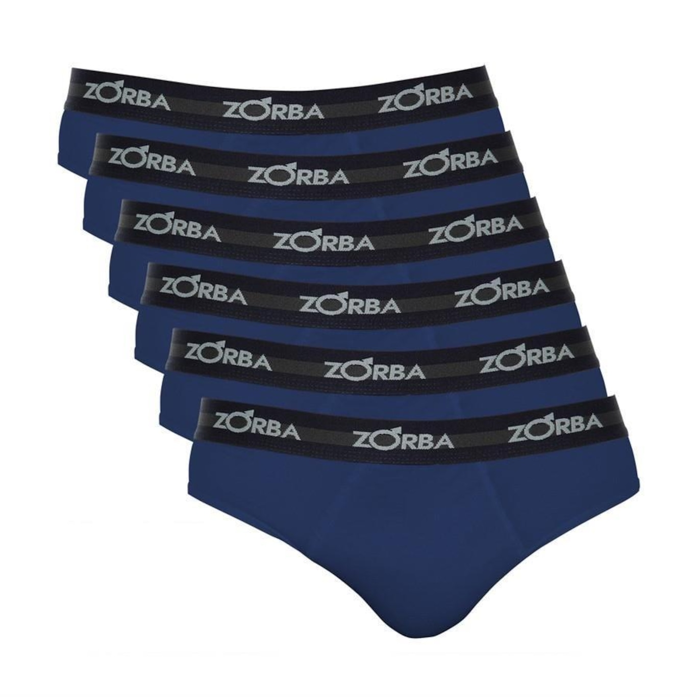 Kit Cuecas Slip Zorba Max Com 6 Unidades - Adulto - Foto 1