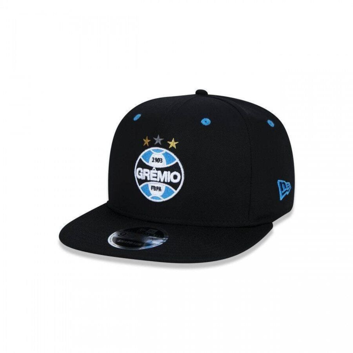 Boné Aba Reta New Era 9Fifty Original Fit Grêmio Futebol - Snapback - Adulto - Foto 1