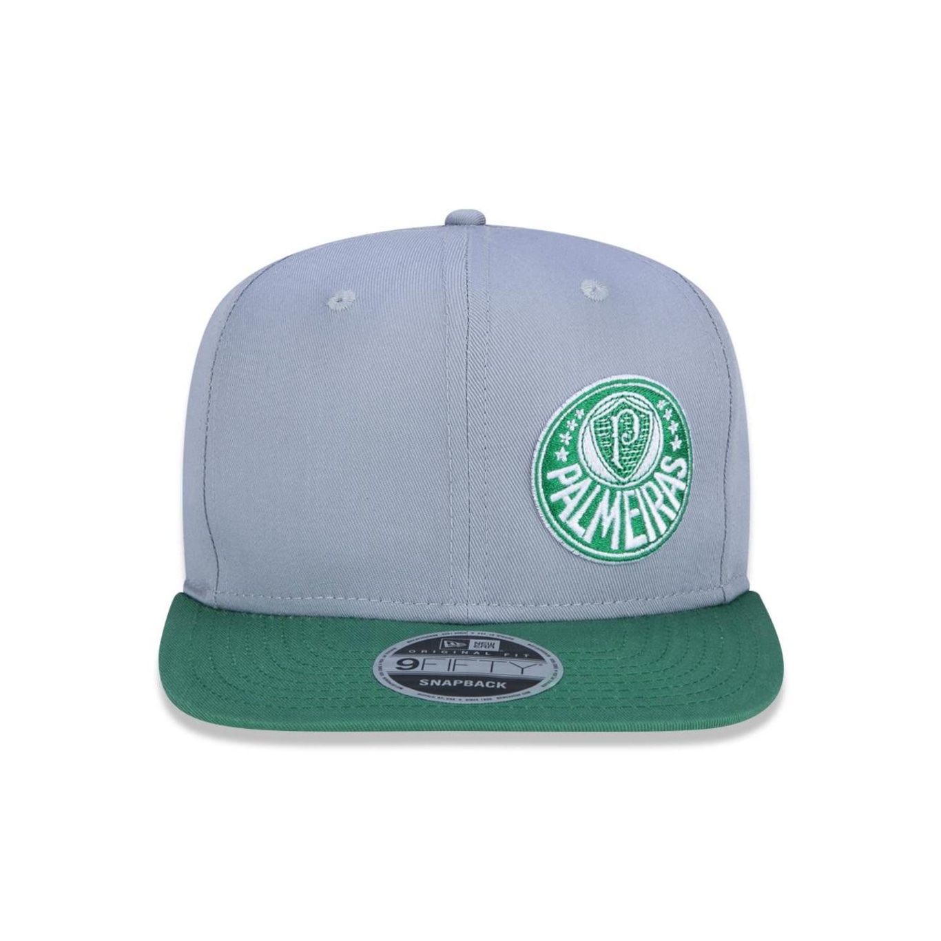 Boné Aba Reta New Era 9Fifty Original Fit Palmeiras Futebol Ajustável - Snapback - Adulto - Foto 2