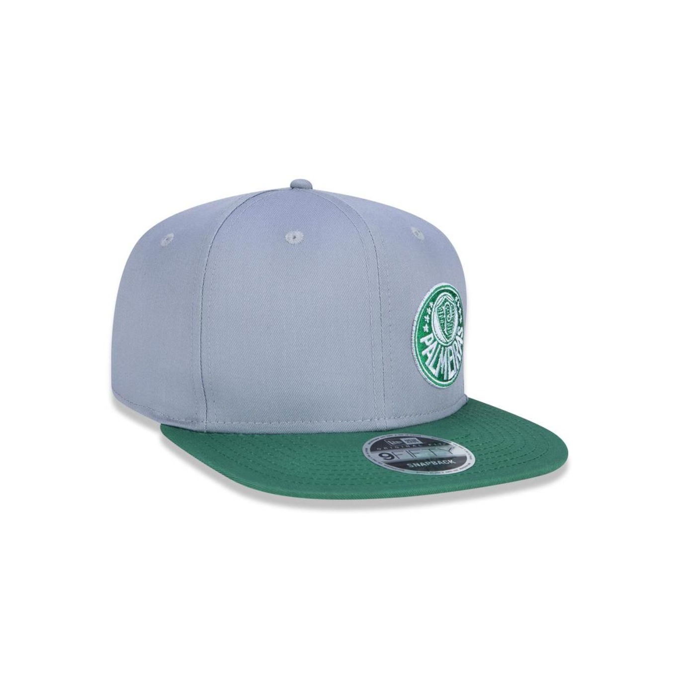 Boné Aba Reta New Era 9Fifty Original Fit Palmeiras Futebol Ajustável - Snapback - Adulto - Foto 3