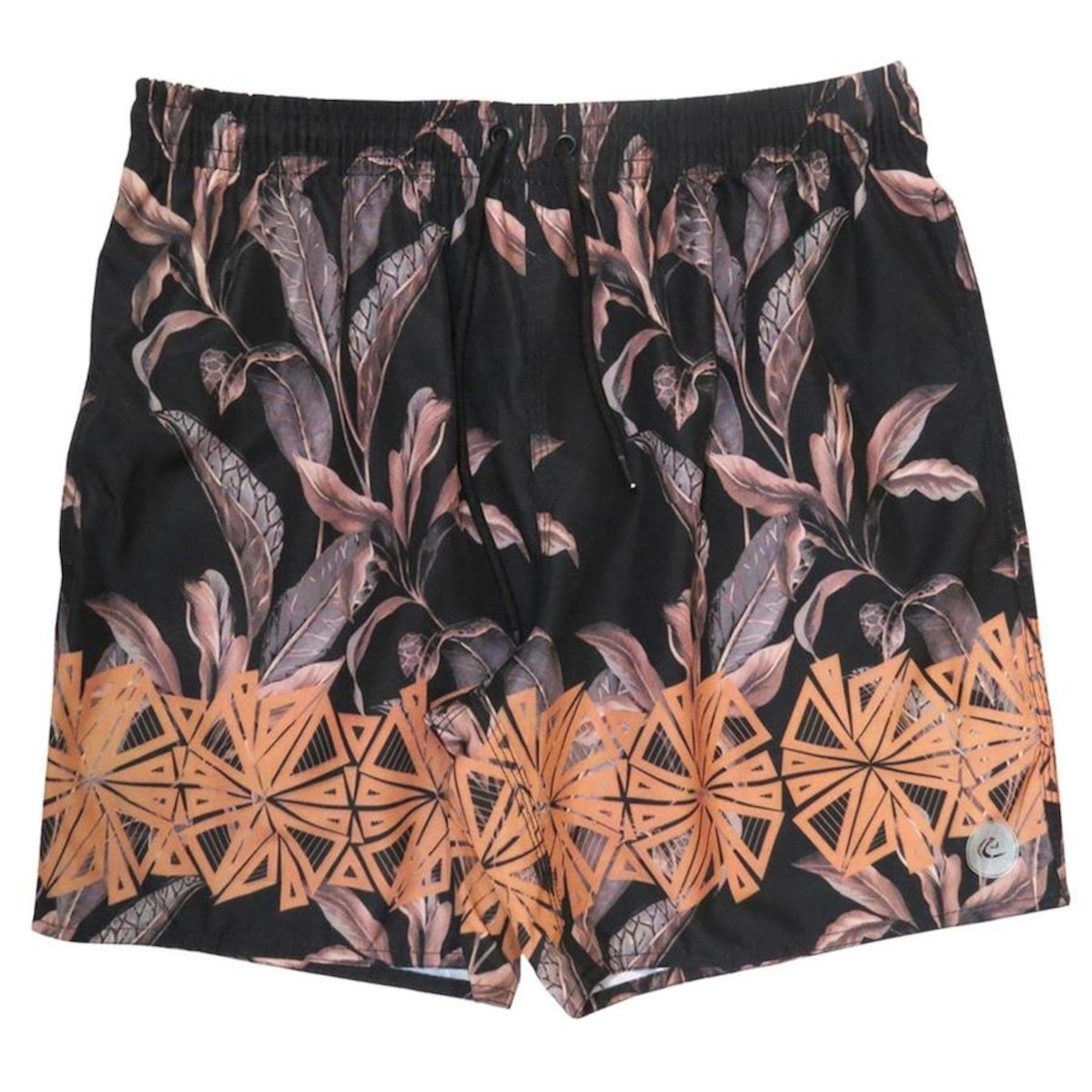 Shorts Praia WSS Waves Dry Leaf Black 17 - Masculino - Foto 1