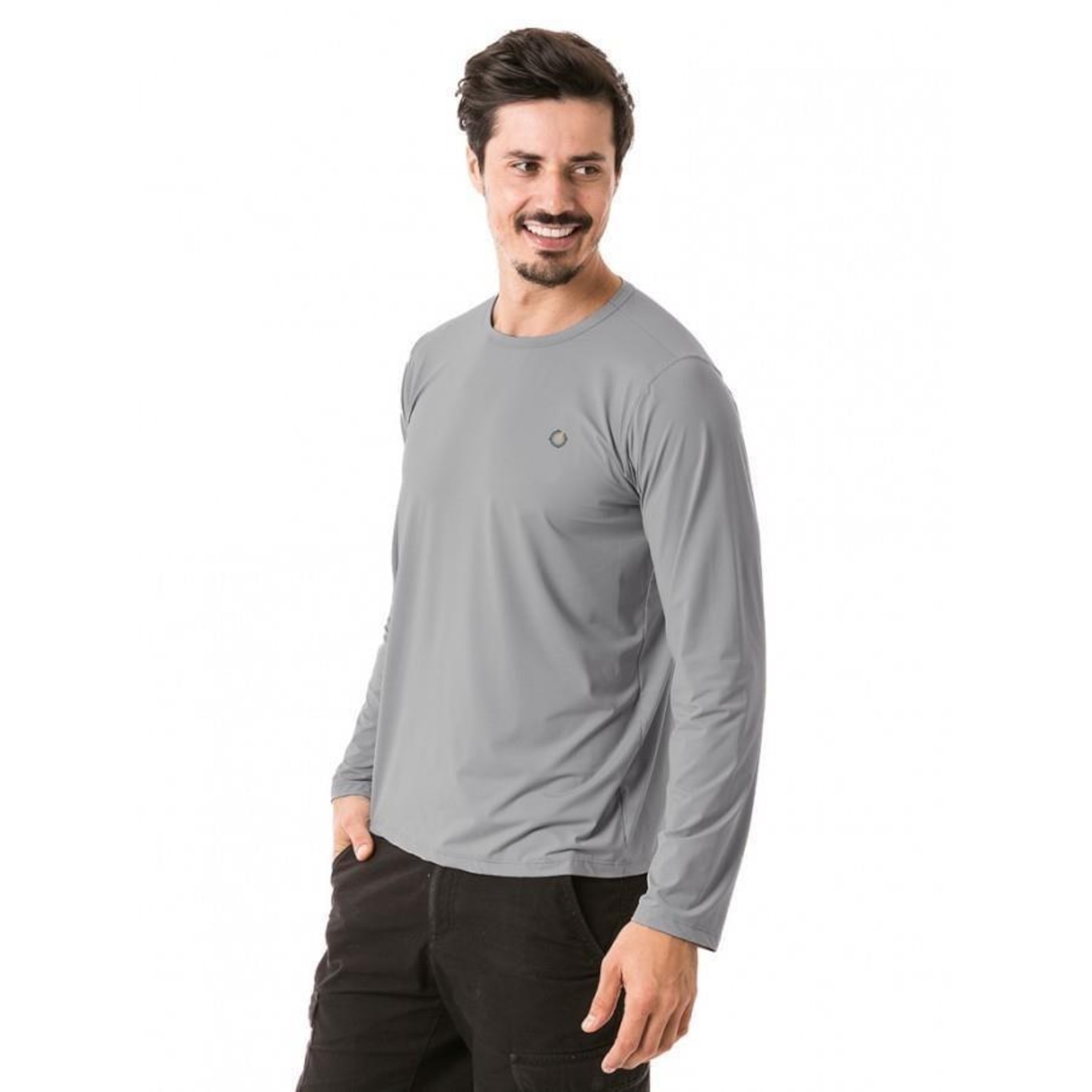 Camiseta Manga Longa com Proteção Solar Extreme UV New Dry - Masculina - Foto 2