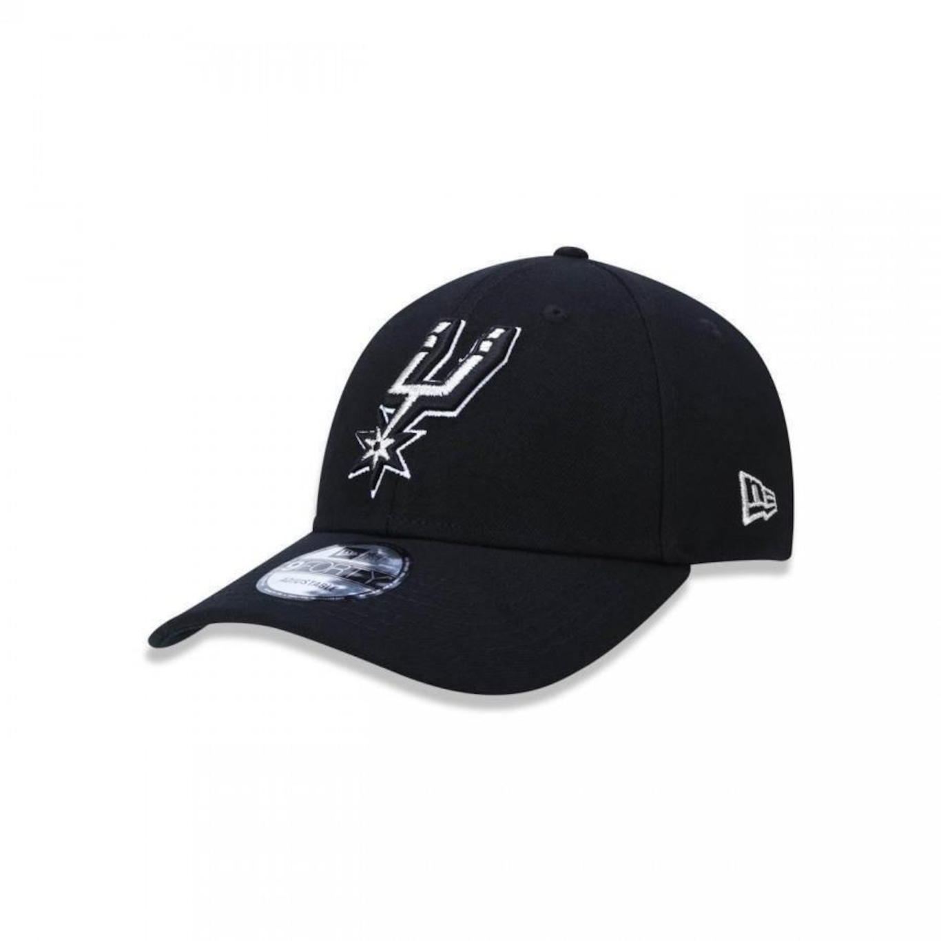 Boné Aba Curva New Era 9Forty NBA San Antonio Spurs Team Color - Ajustável - Snapback - Adulto - Foto 1