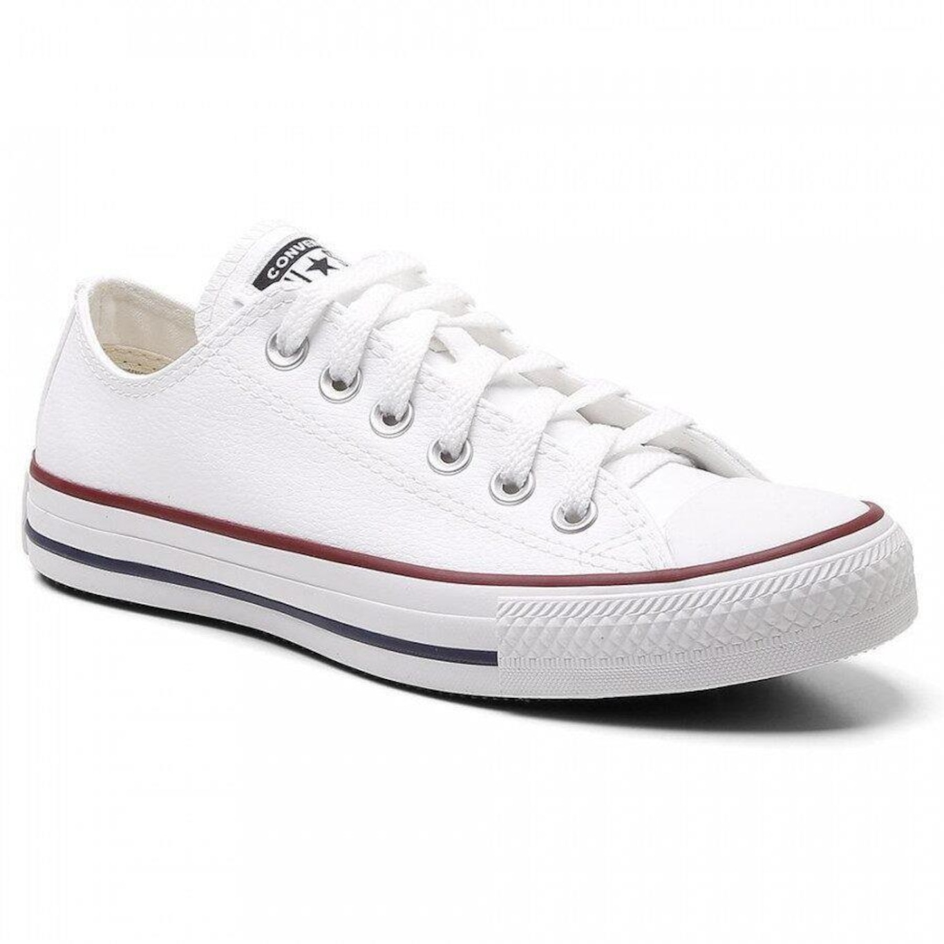 Converse All Star Baixo Black Couro