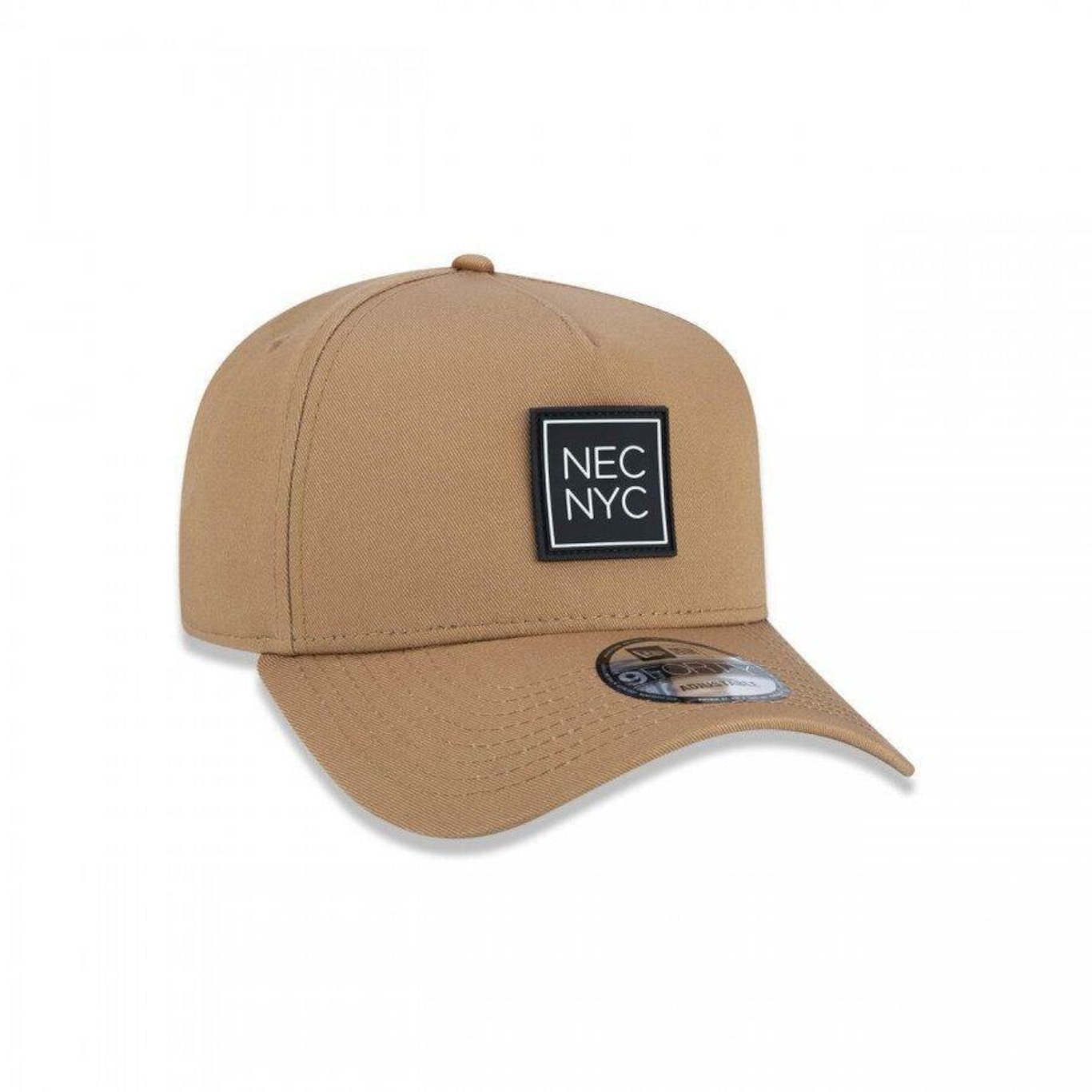 Boné Aba Curva New Era 9Forty A-Frame Basic Kaki - Ajustável - Snapback - Adulto - Foto 3