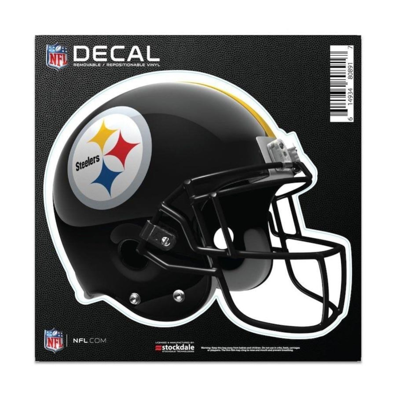 Adesivo All Surface Capacete NFL Pittsburgh Steelers - Foto 1