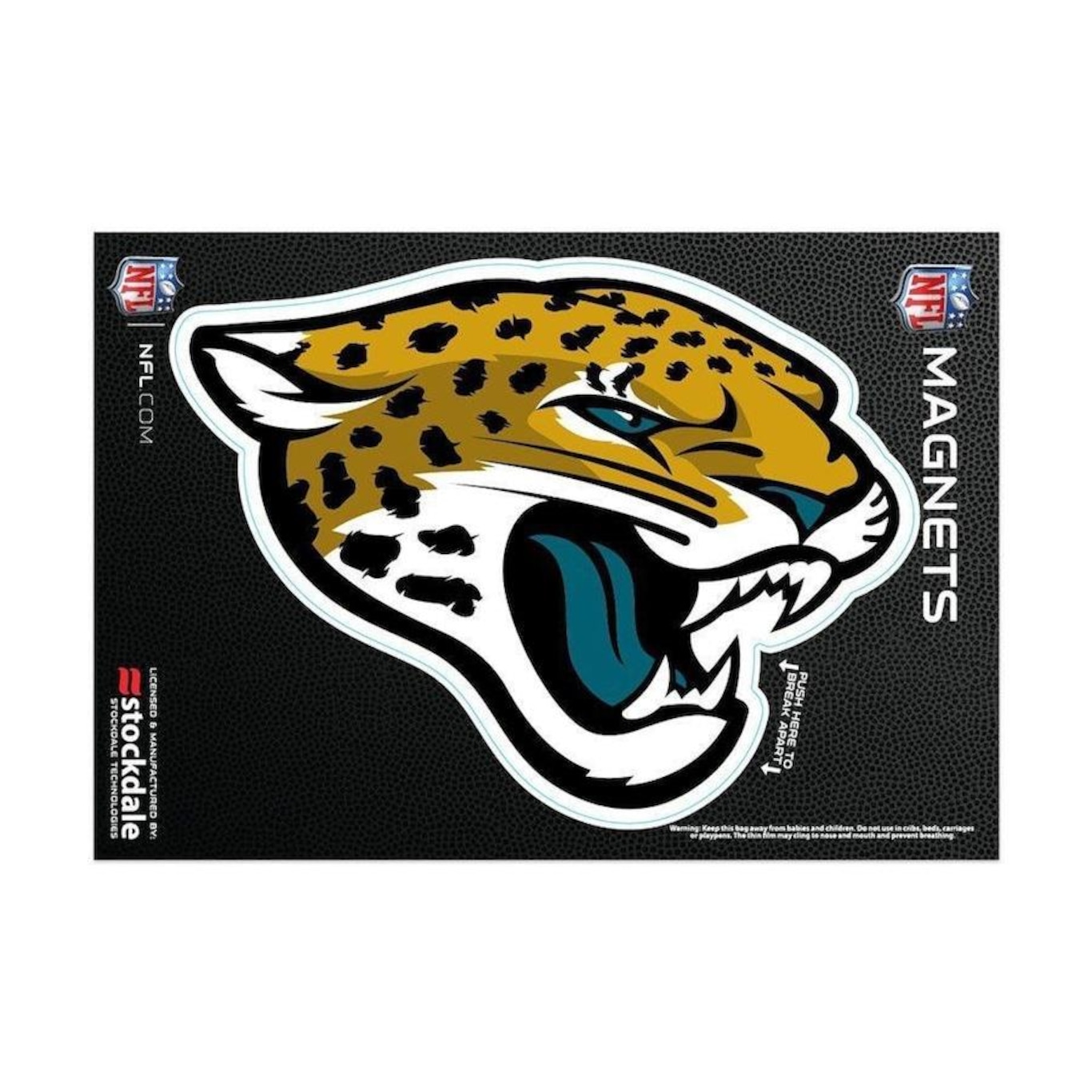 Imã Magnético Vinil Jacksonville Jaguars NFL - 7X12cm - Foto 1