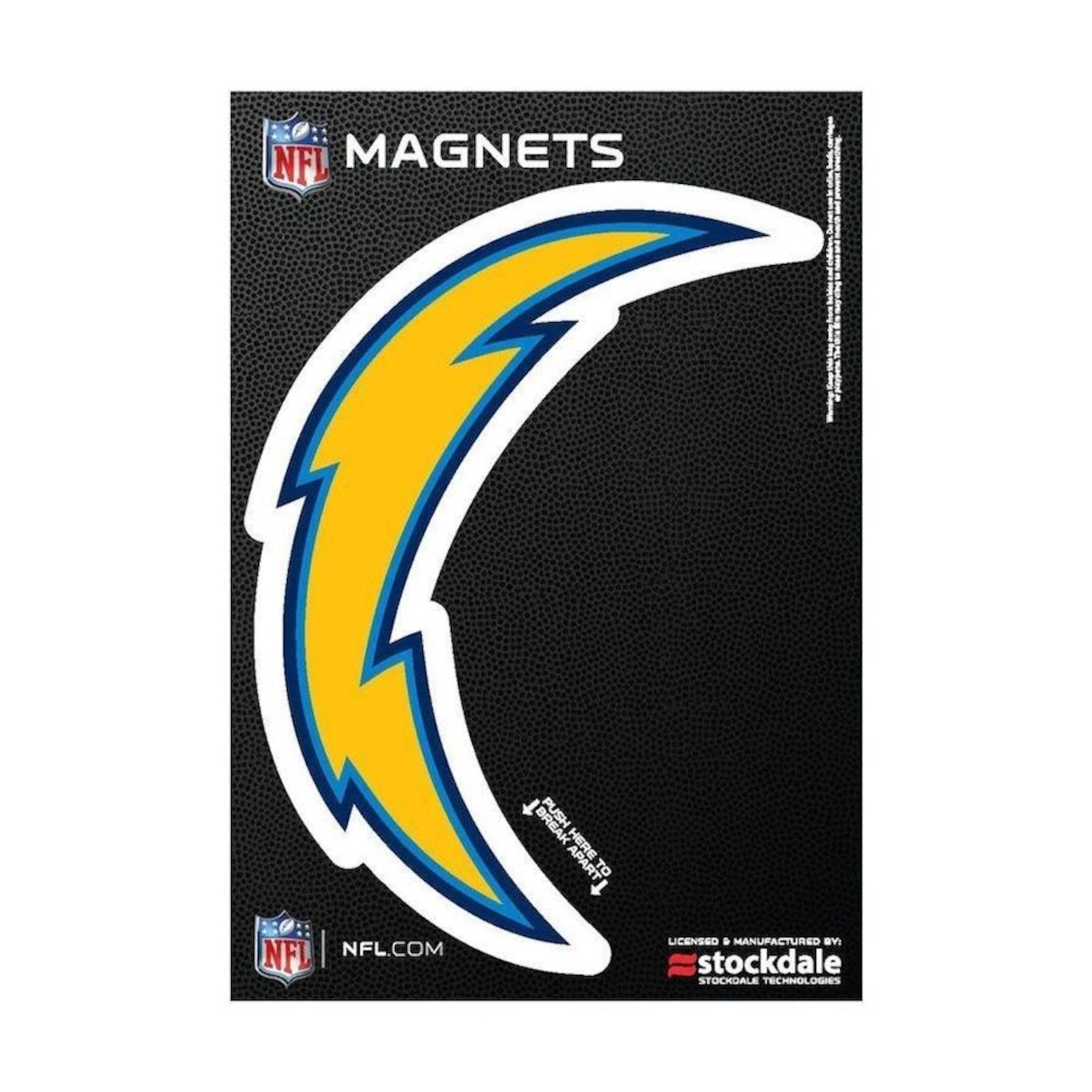 Imã Magnético Vinil Los Angeles Chargers NFL - 7X12cm - Foto 1