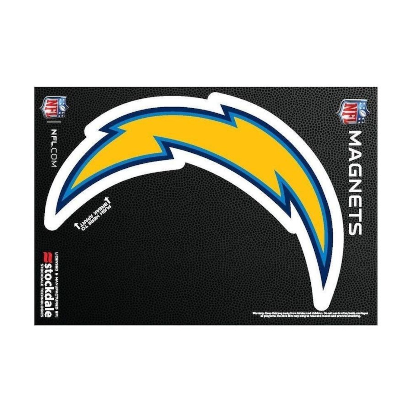 Imã Magnético Vinil Los Angeles Chargers NFL - 7X12cm - Foto 2