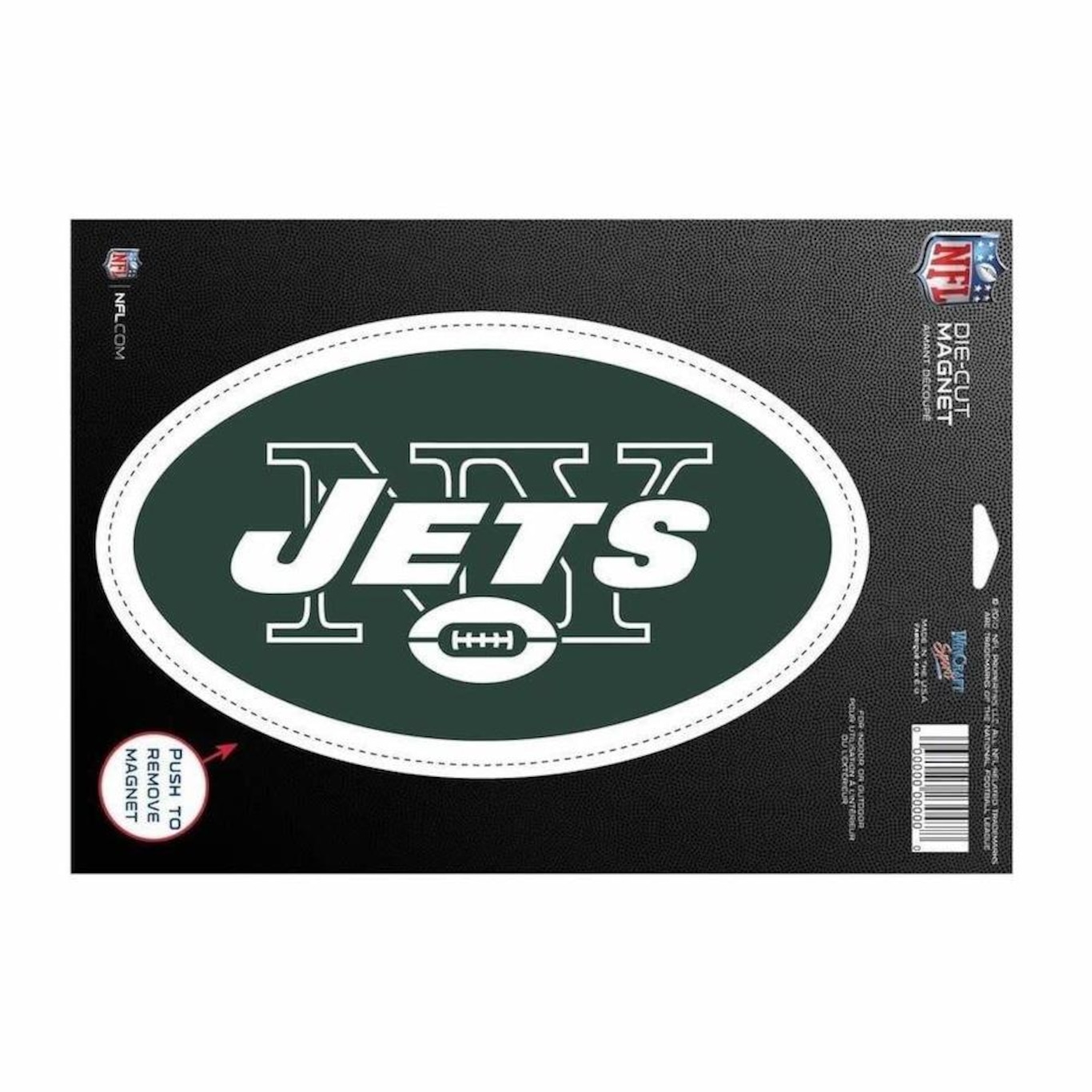 Imã Magnético Vinil New York Jets NFL - 7X12cm - Foto 1