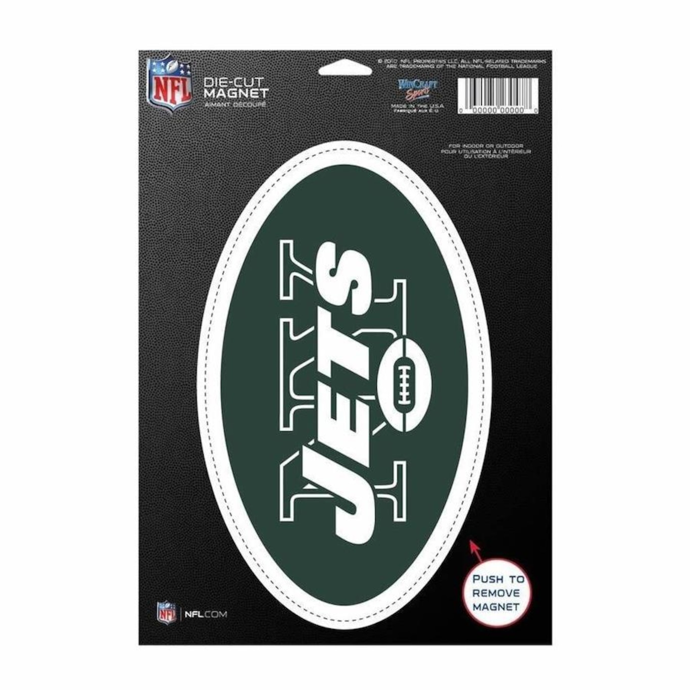 Imã Magnético Vinil New York Jets NFL - 7X12cm - Foto 2