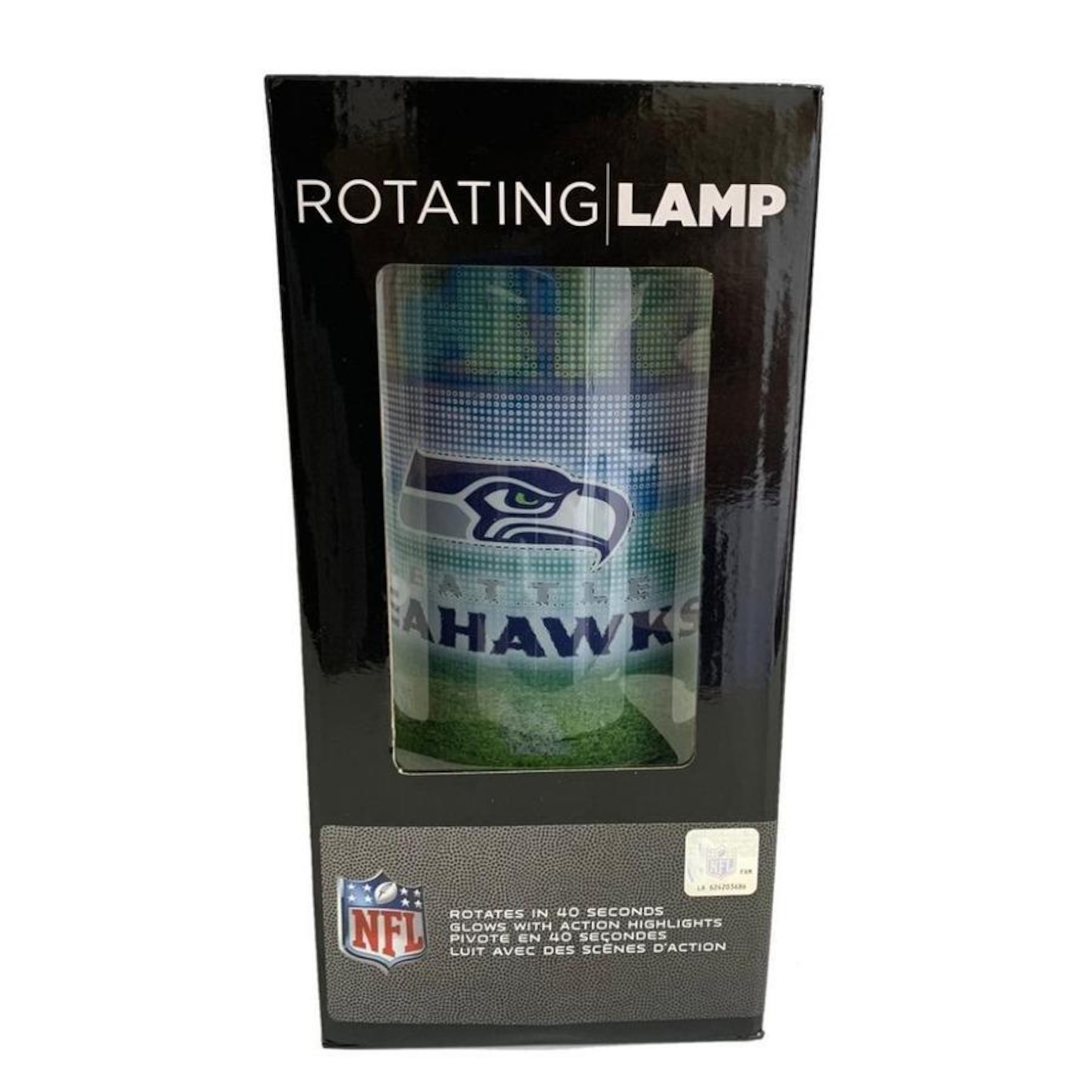 Luminária Rotativa NFL Seattle Seahawks 30cm - 120V - Foto 2