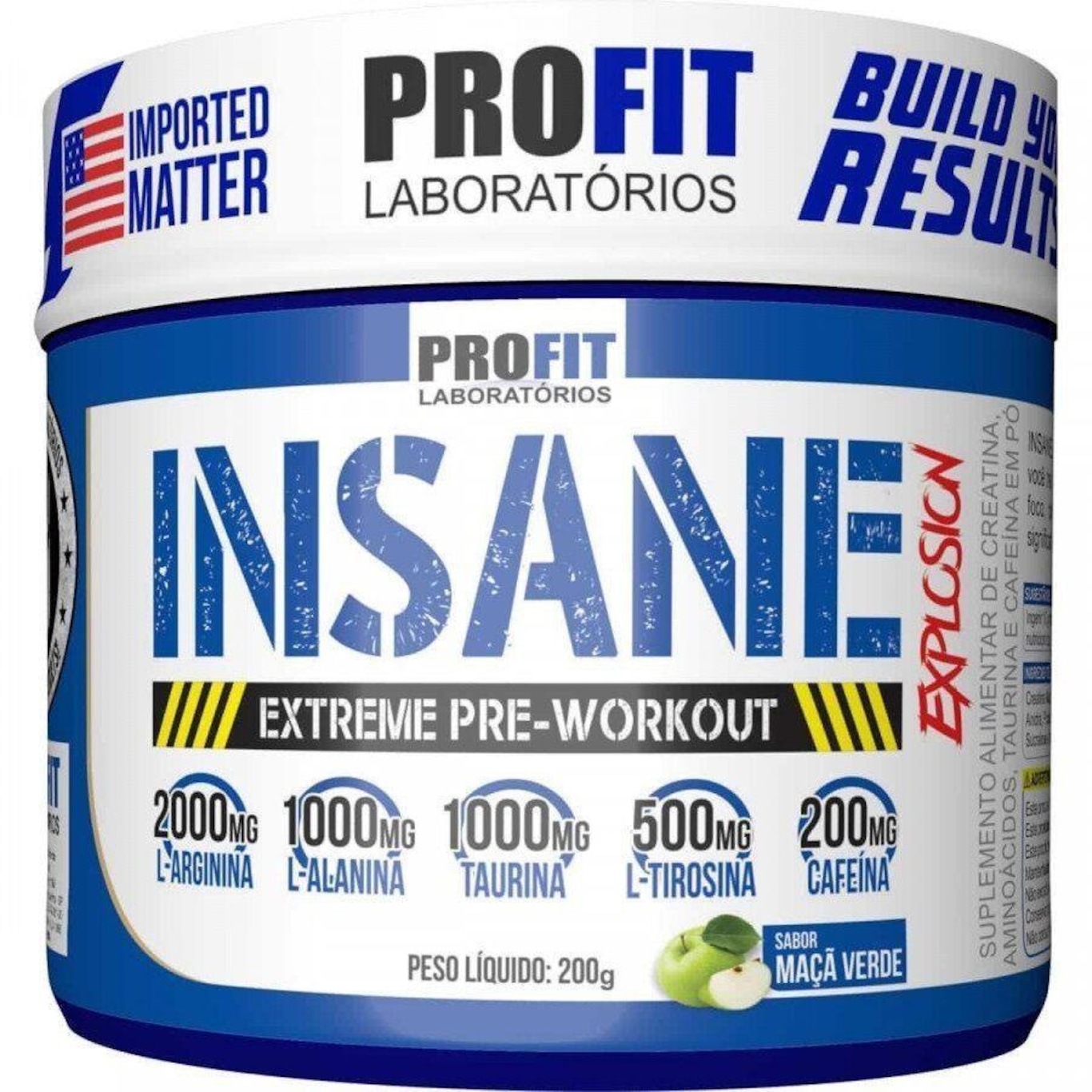 Pré Treino Insane Profit Explosion - Maçã Verde - 200g - Foto 1