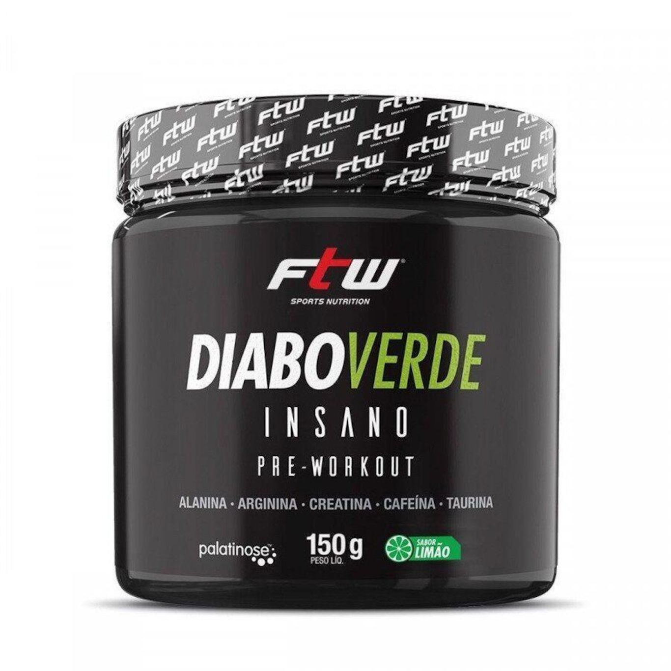 Pré Treino Diabo Verde FTW Insano Pre - Workout - Limão - 150g - Foto 1