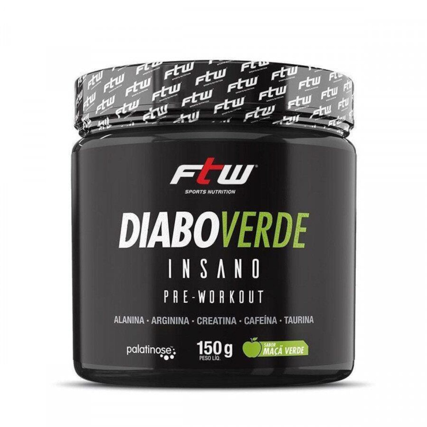 Pré Treino Diabo Verde FTW Insano - Maçã Verde - 150g - Foto 1