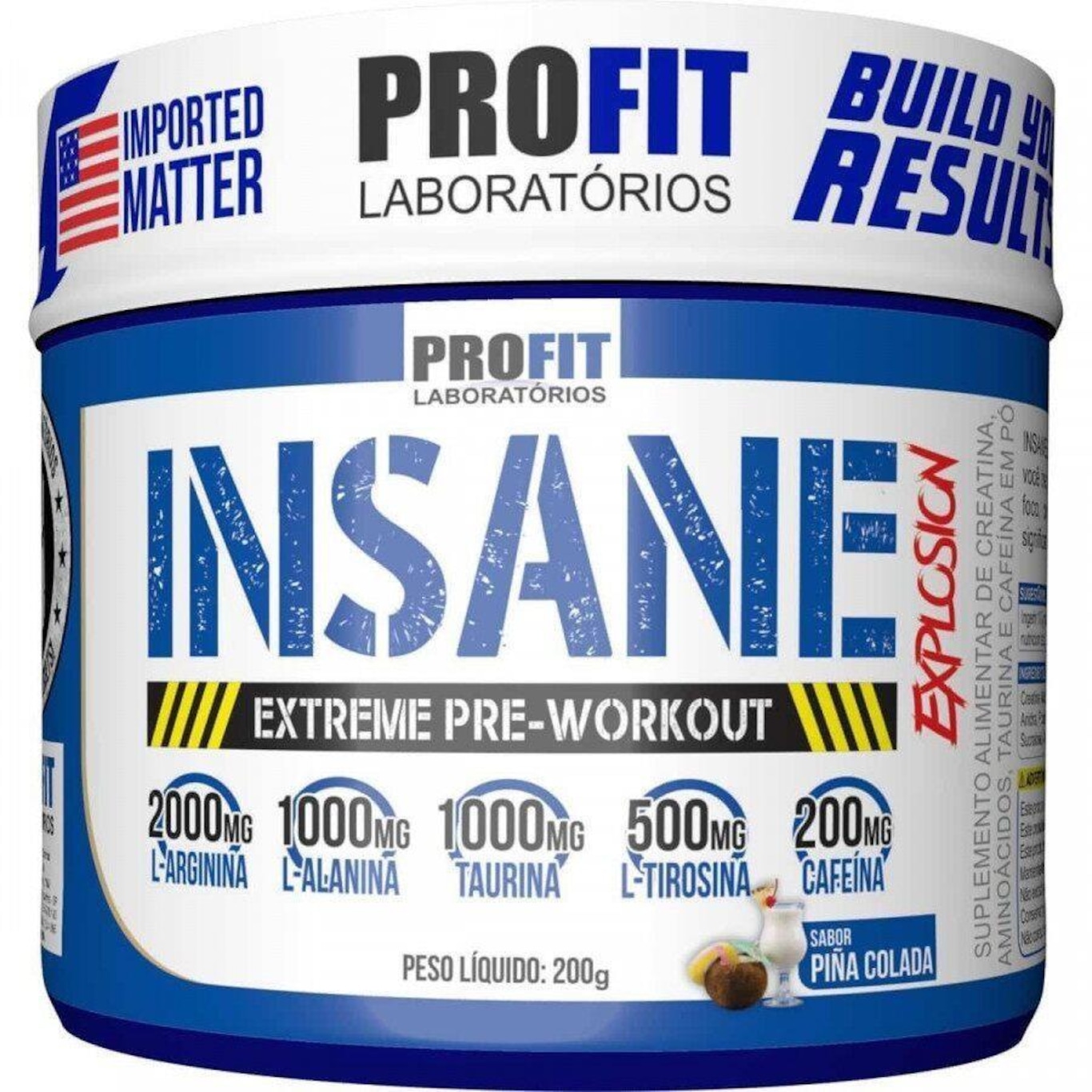 Pré Treino ProFit Insane Explosion Extreme - Piña Colada - 200g - Foto 1