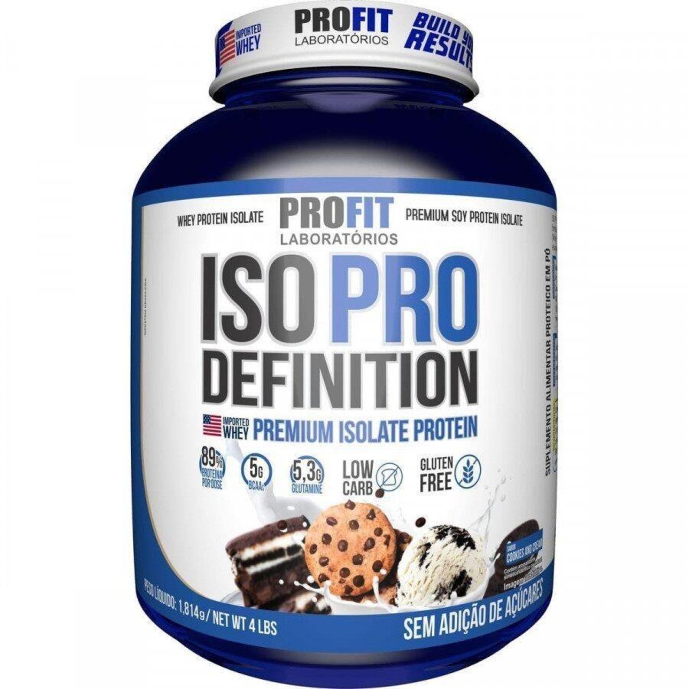 Whey Iso Pro ProFit Definition - Cookies and Cream - 1814g - Foto 1