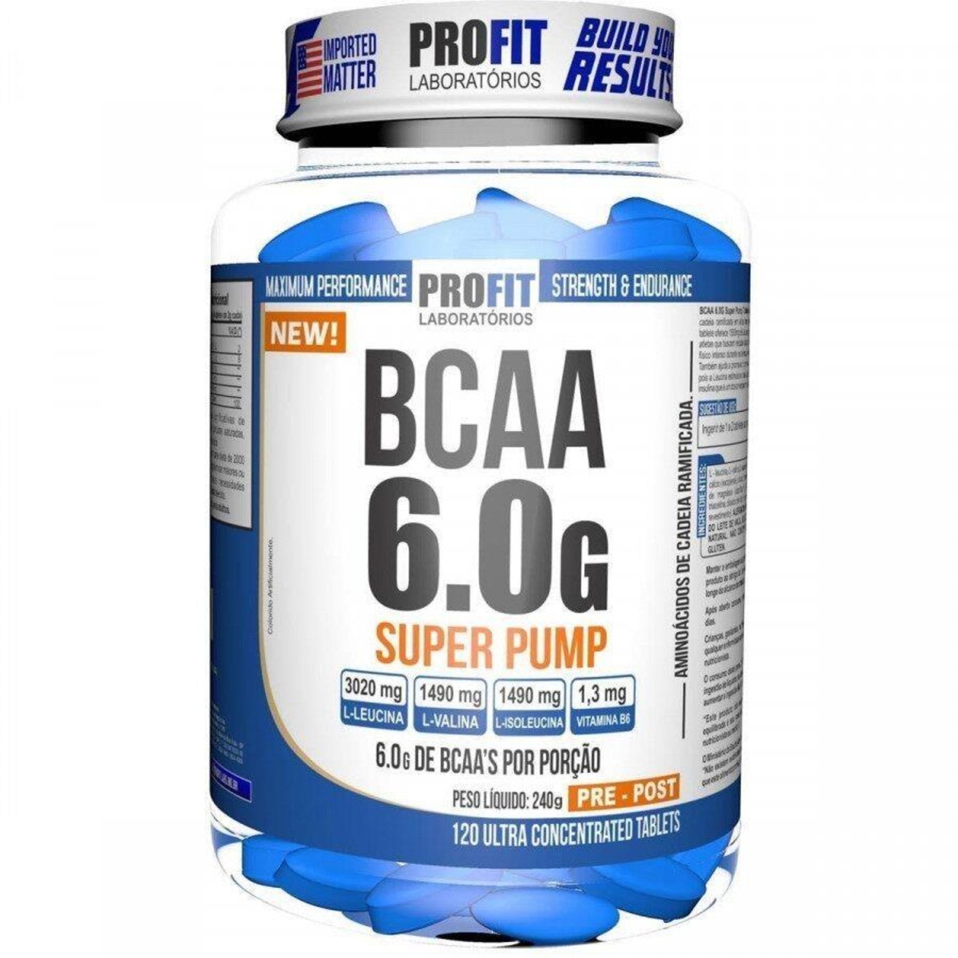 Bcaa Super ProFit Pump 6g - 120 Tabletes - Foto 1