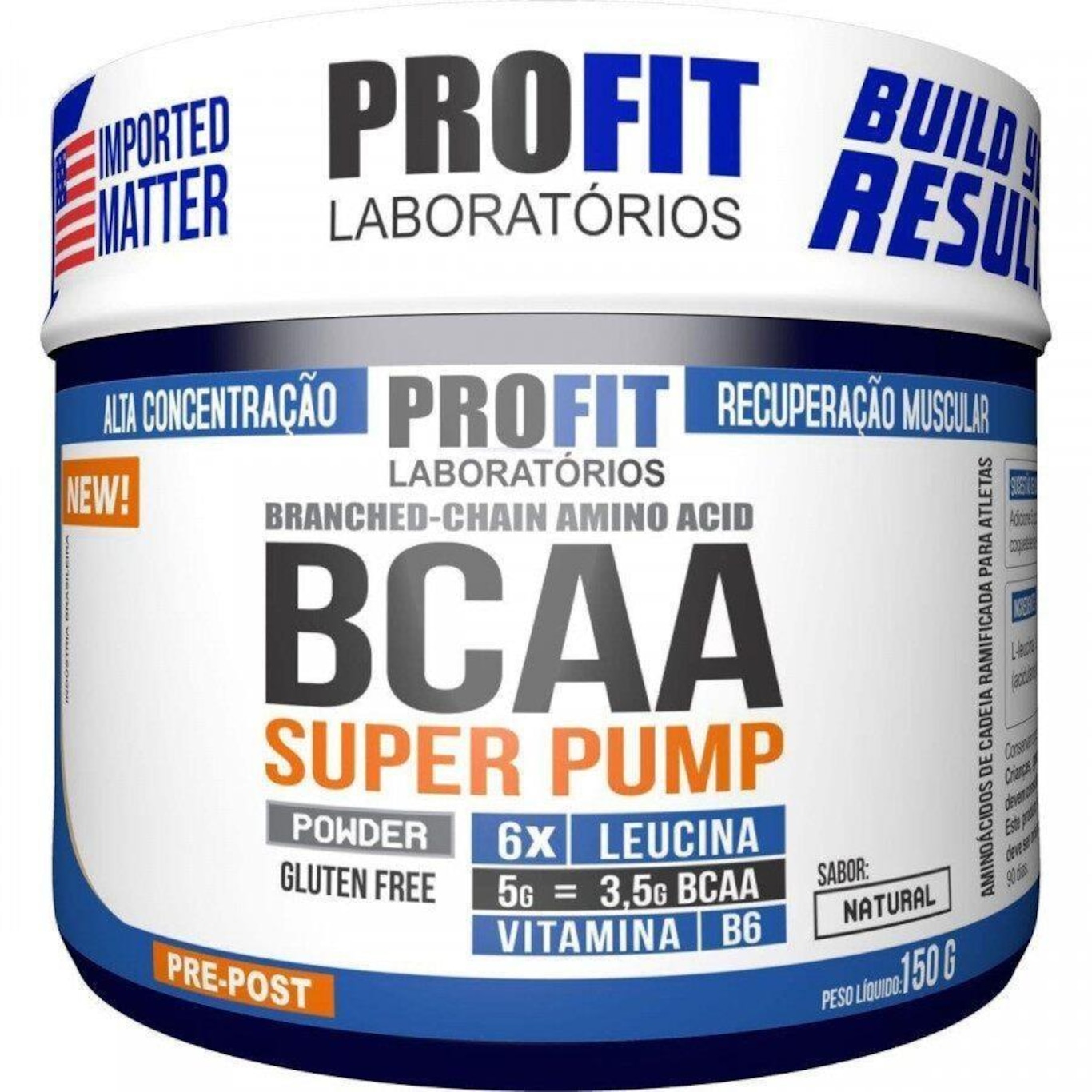 Bcaa ProFit Super Pump Powder 6:1:1 - Natural - 150g - Foto 1