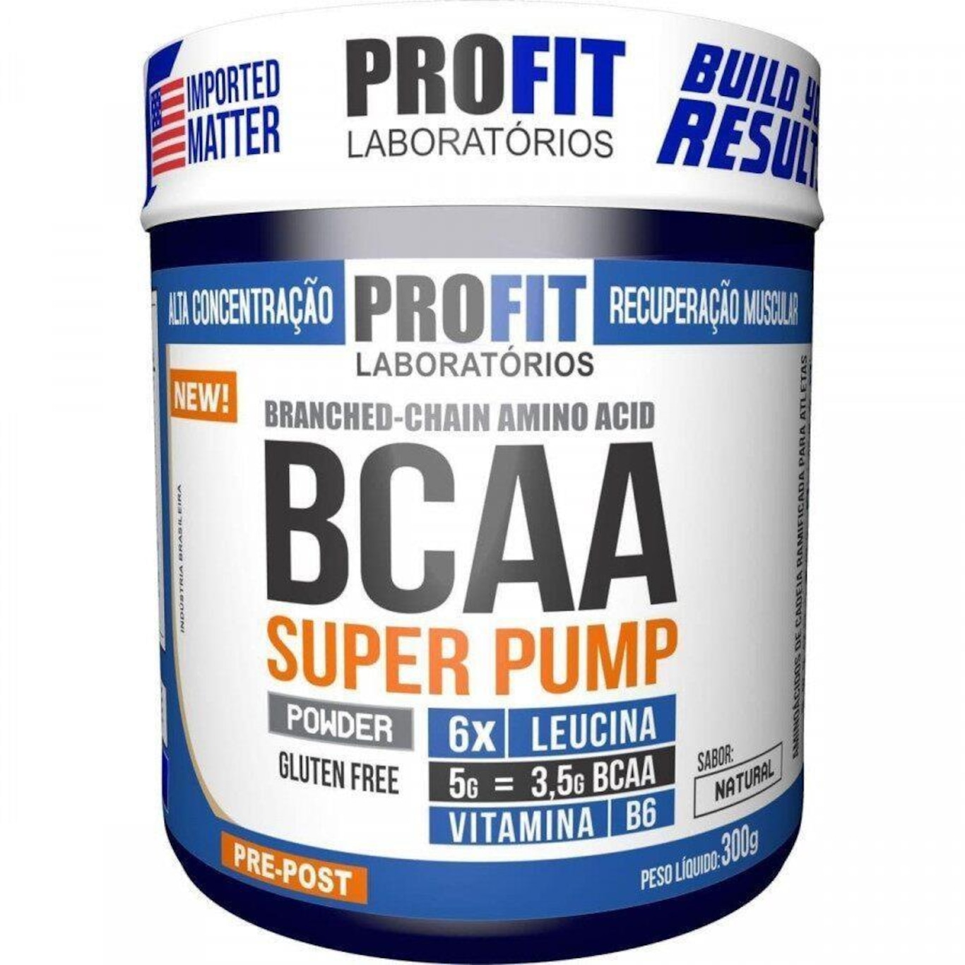 Bcaa ProFit Super Pump Powder 6:1:1 - Natural - 300g - Foto 1