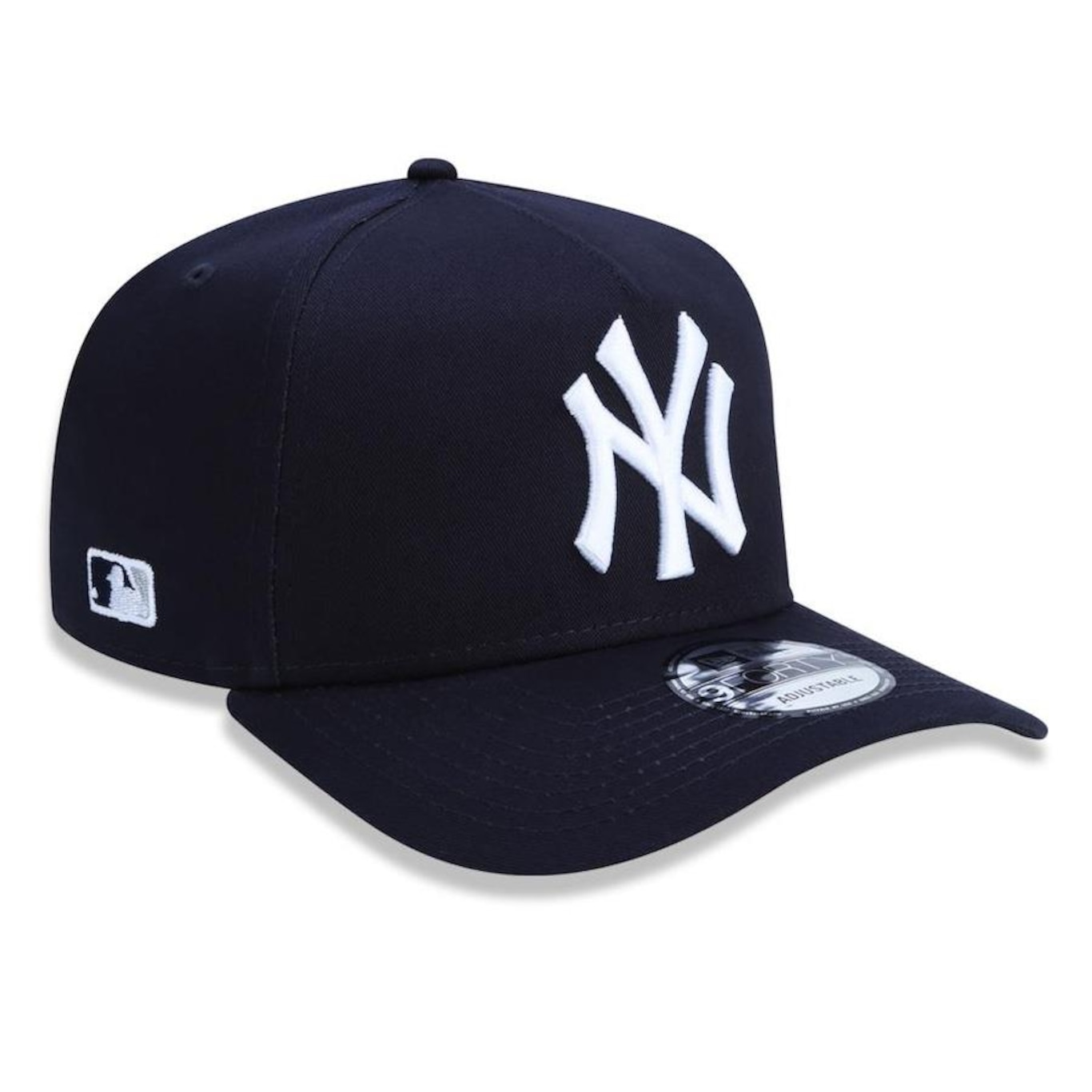 Boné Aba Curva New Era 9Forty A-Frame MLB New York Yankees Basic - Ajustável - Snapback - Adulto - Foto 3