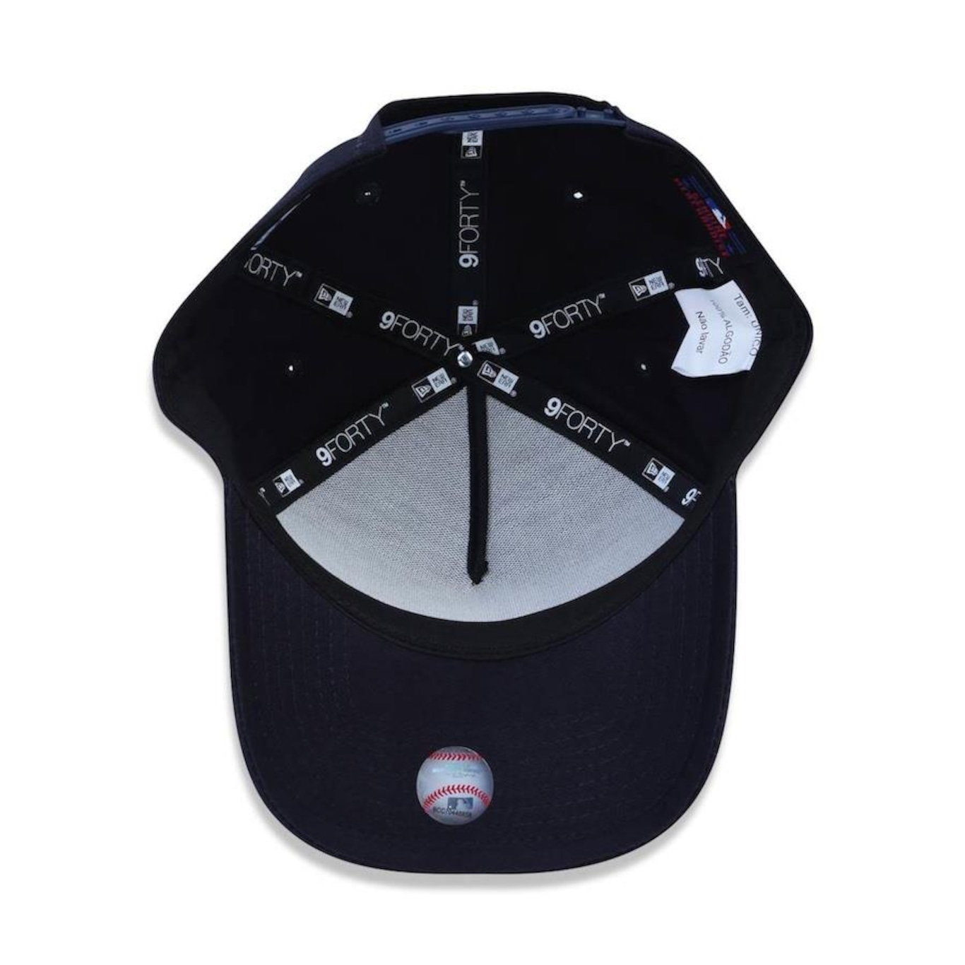 Boné Aba Curva New Era 9Forty A-Frame MLB New York Yankees Basic - Ajustável - Snapback - Adulto - Foto 5