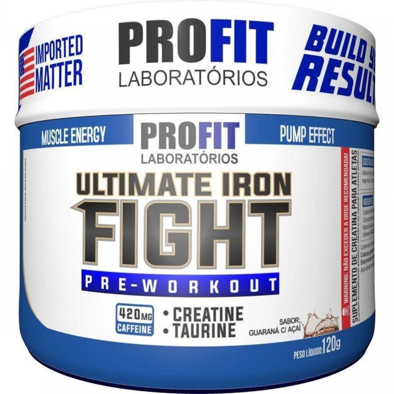 Pré-Treino ProFit Ultimate Iron Fight - Açaí com Guaraná - 120g - Foto 1