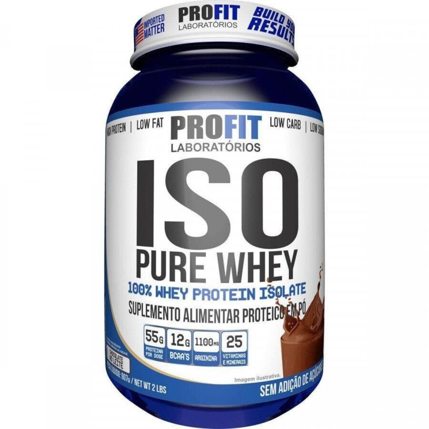 Whey Iso Pure ProFit  - Chocolate ao Leite - 907g - Foto 1