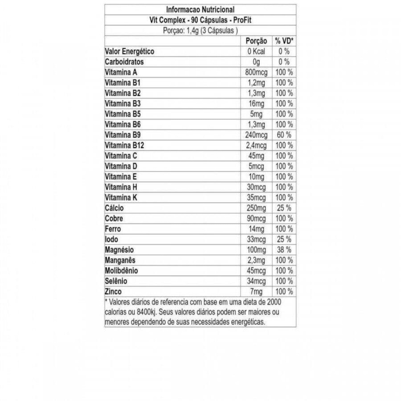 Vit Complex ProFit - 90 Cápsulas - Foto 2